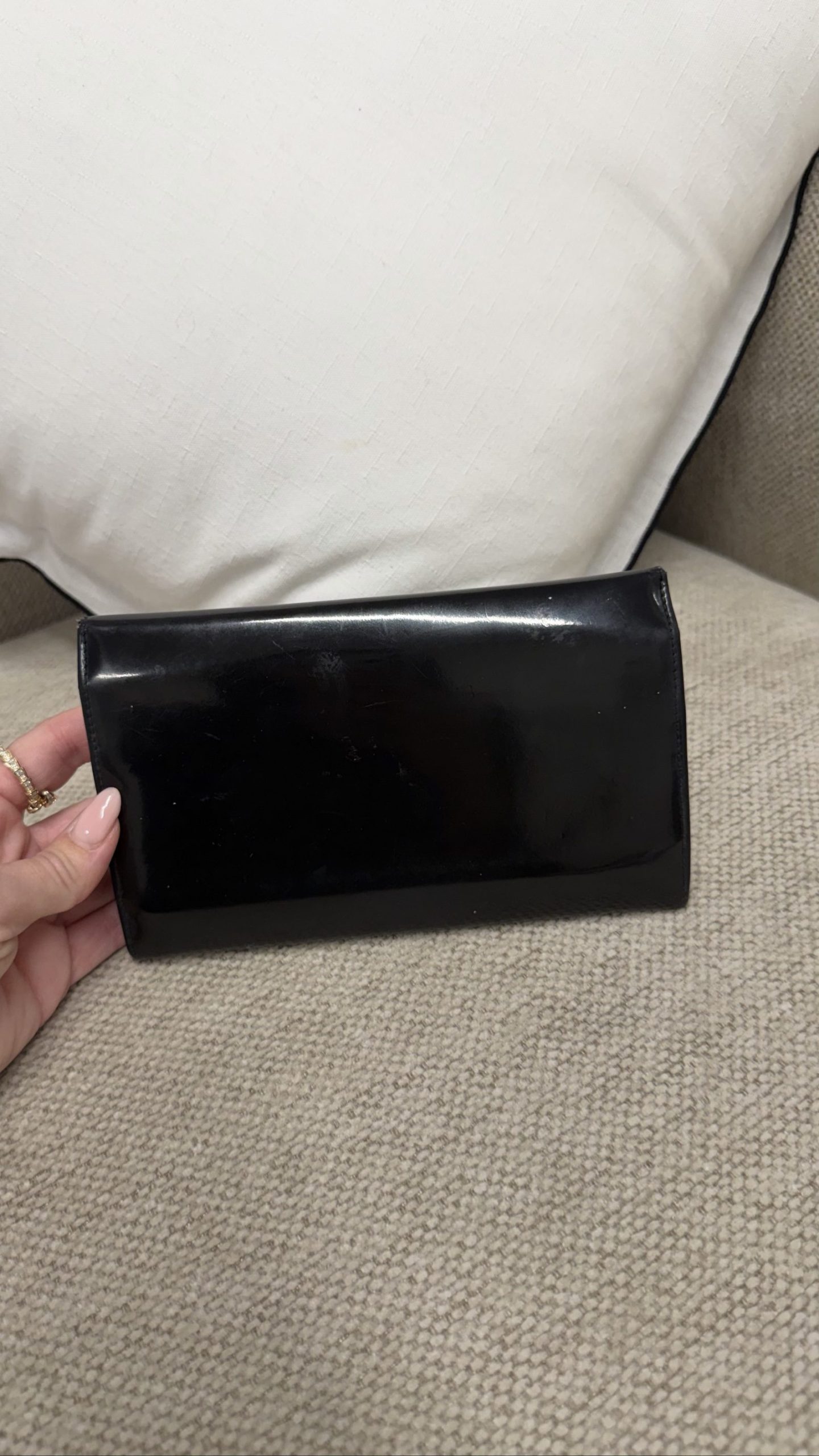 Gucci Tom Ford Horsebit Wallet — Black Patent Leather & Silver Hardware image 6