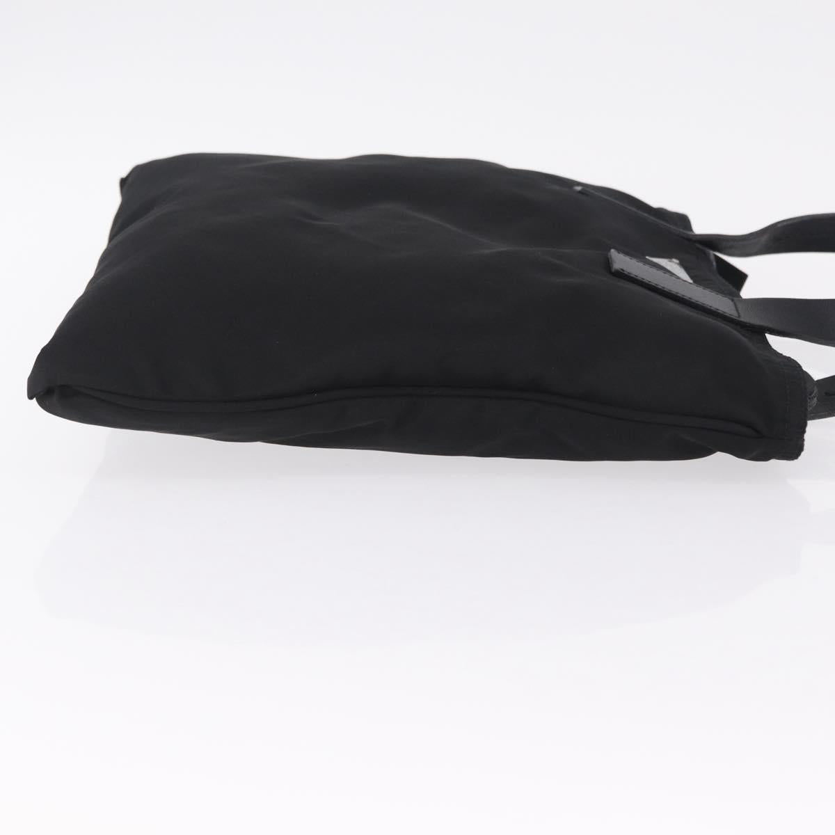 PRADA Tote Bag Nylon Black Silver Auth 201245A image 3