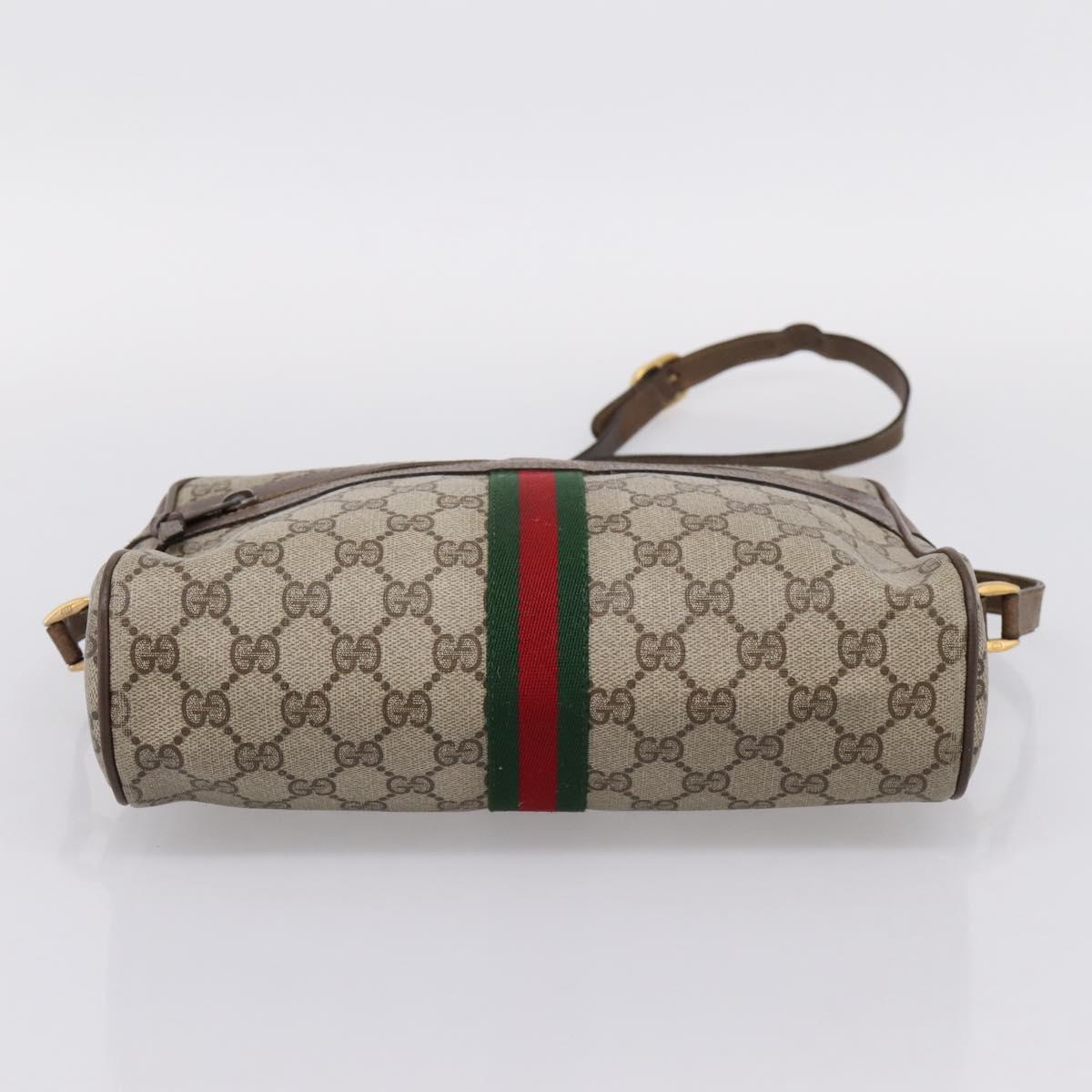 GUCCI GG Supreme Web Sherry Line Shoulder Bag PVC Beige 56 02 005 Auth kk715 image 5