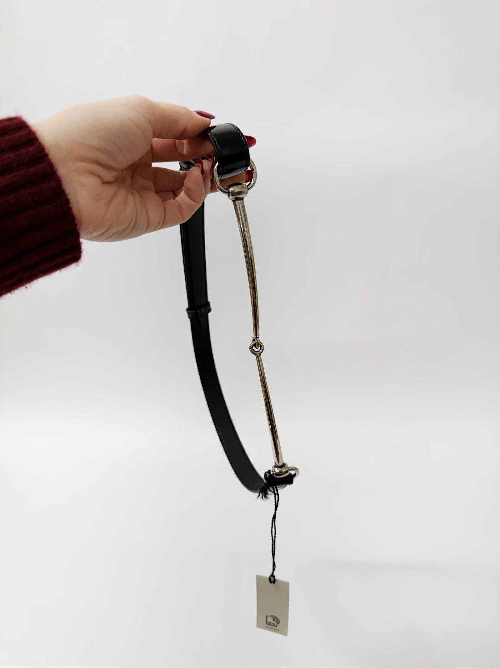 Gucci Horsebit Belt — Black Leather with Silver Hardware, 90 / 35 image 7