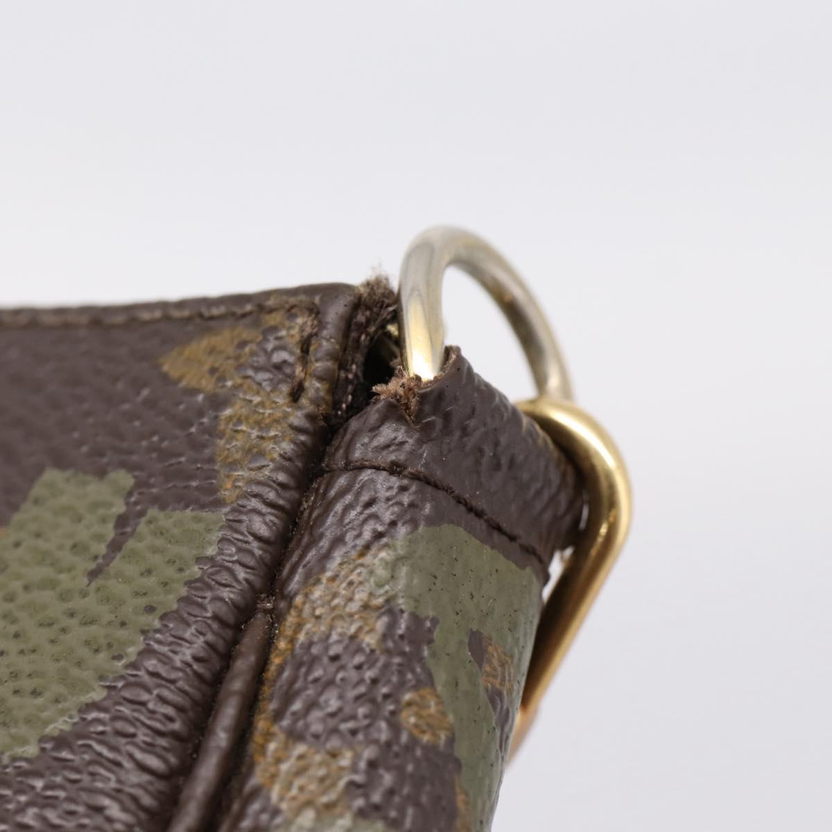 LOUIS VUITTON Monogram Graffiti Pochette Pouch Khaki M92191 LV Auth 206399A image 10