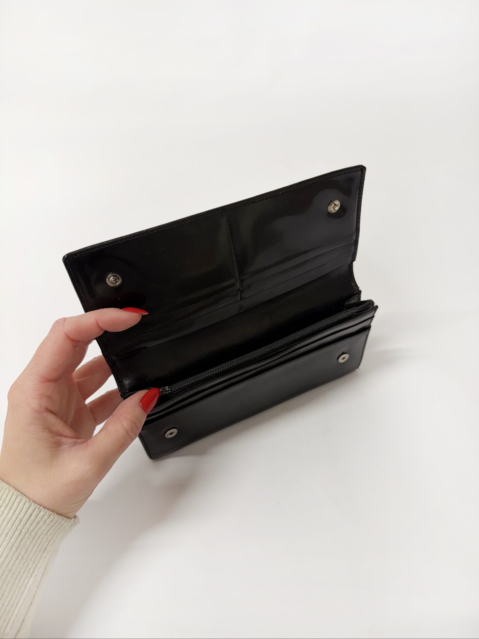 Vintage Prada spazzolato black leather wallet image 5