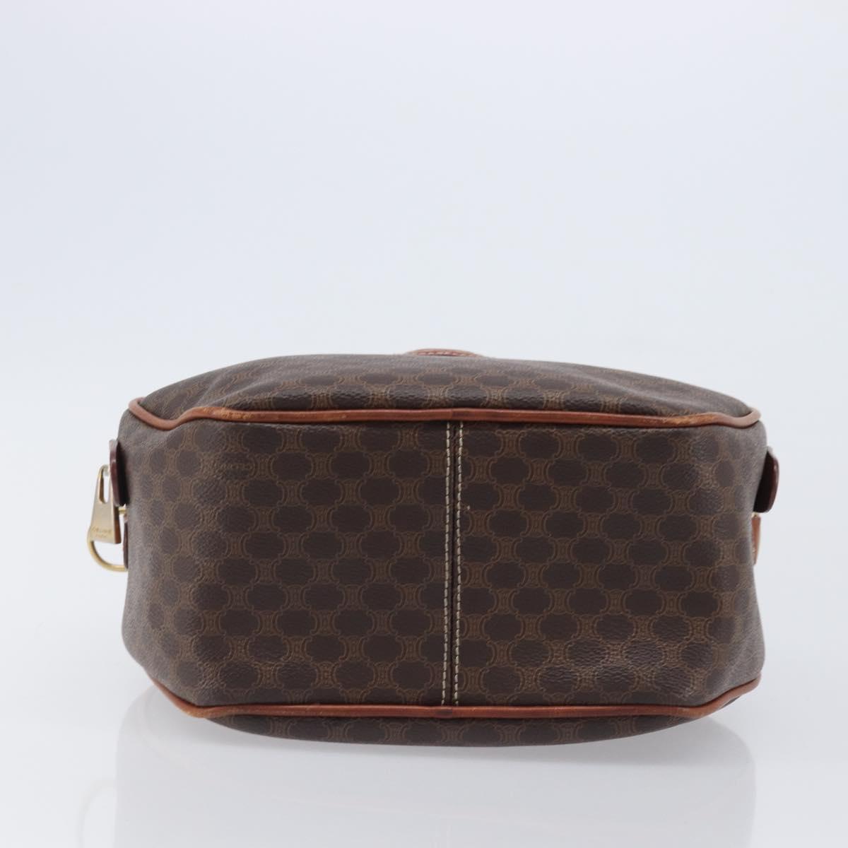 CELINE Macadam Canvas Hand Bag PVC Leather Brown Gold Auth ep15838 image 5
