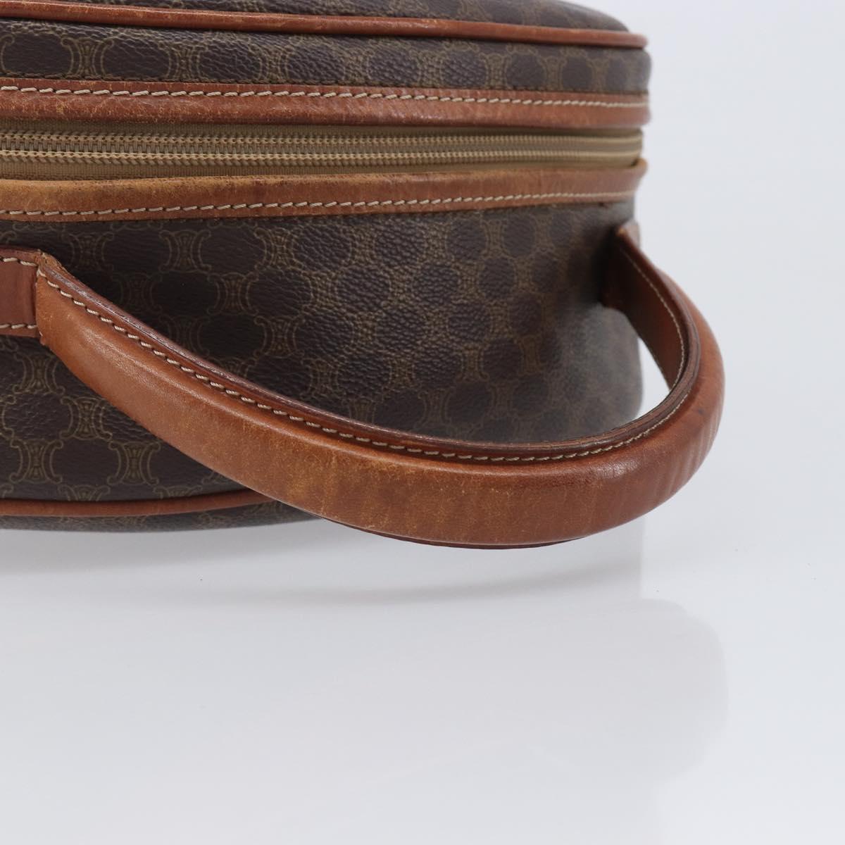CELINE Macadam Canvas Hand Bag PVC Leather Brown Gold Auth ep15838 image 7