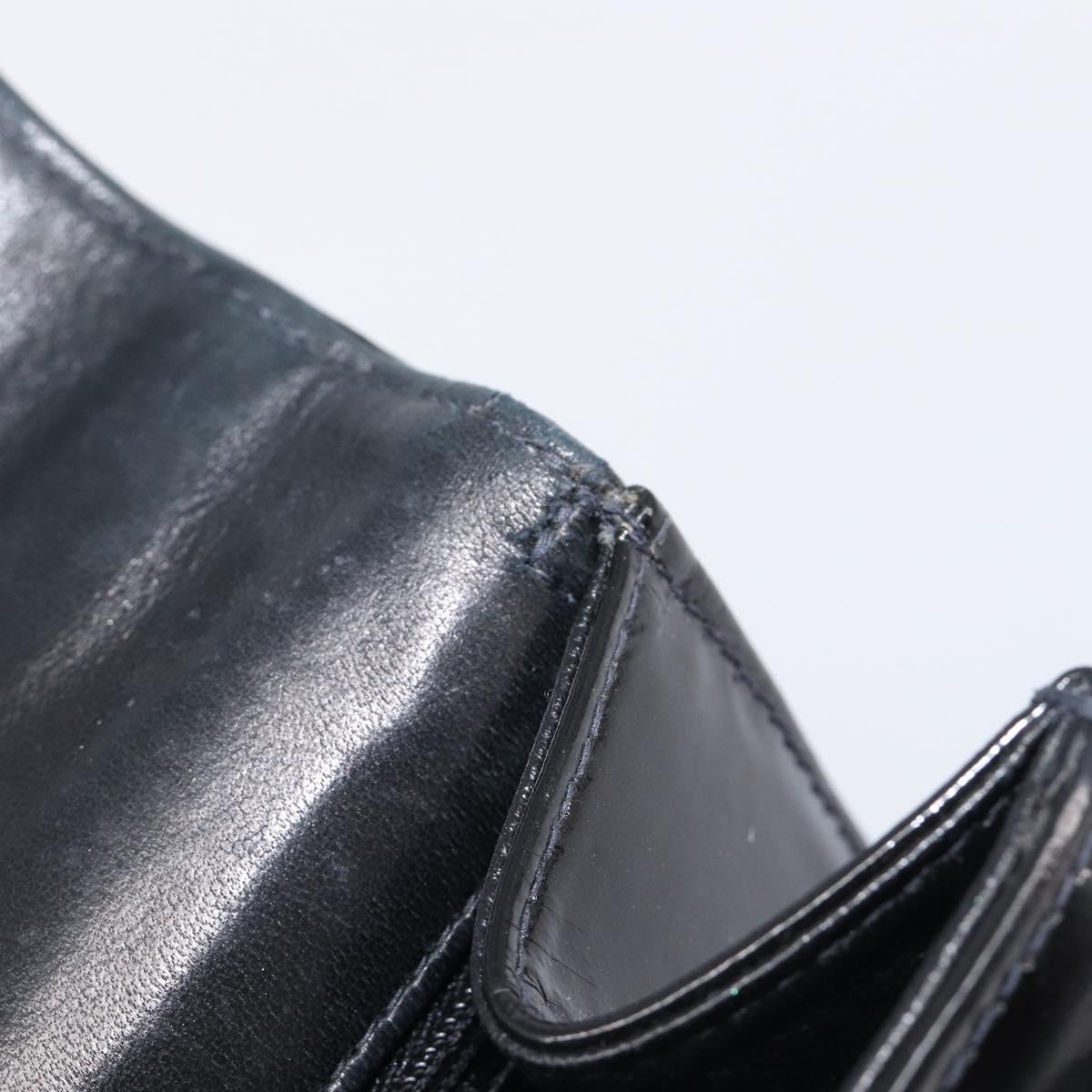 CHANEL COCO Mark Chain Hand Bag Patent leather Black Silver CC Auth bs37188 image 9
