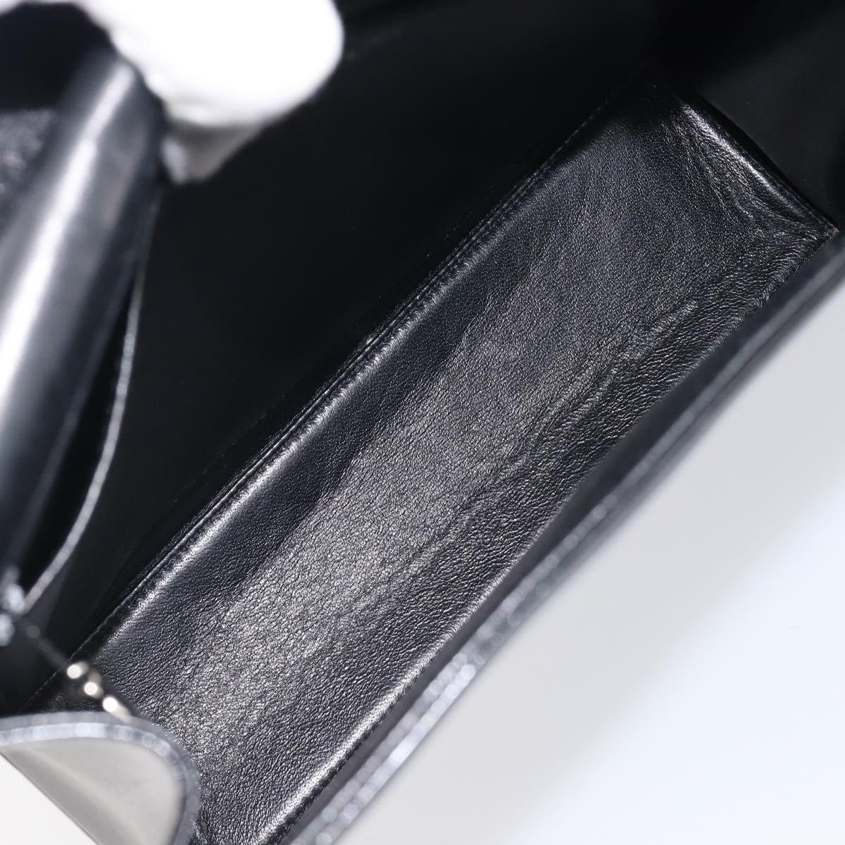 CHANEL COCO Mark Chain Hand Bag Patent leather Black Silver CC Auth bs37188 image 10