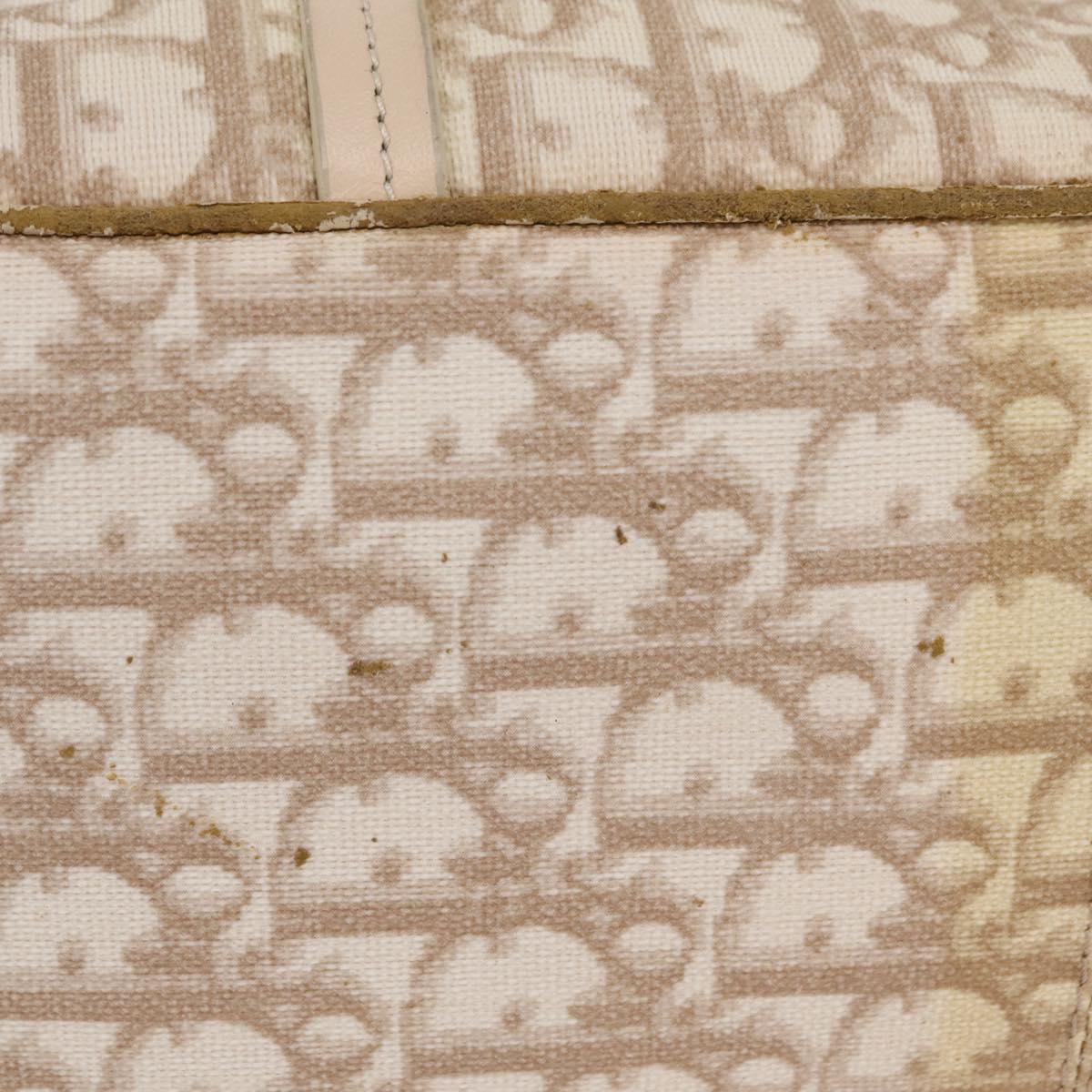 Christian Dior Trotter Canvas Chain Tote Bag PVC Ivory Silver Auth 206261A image 9