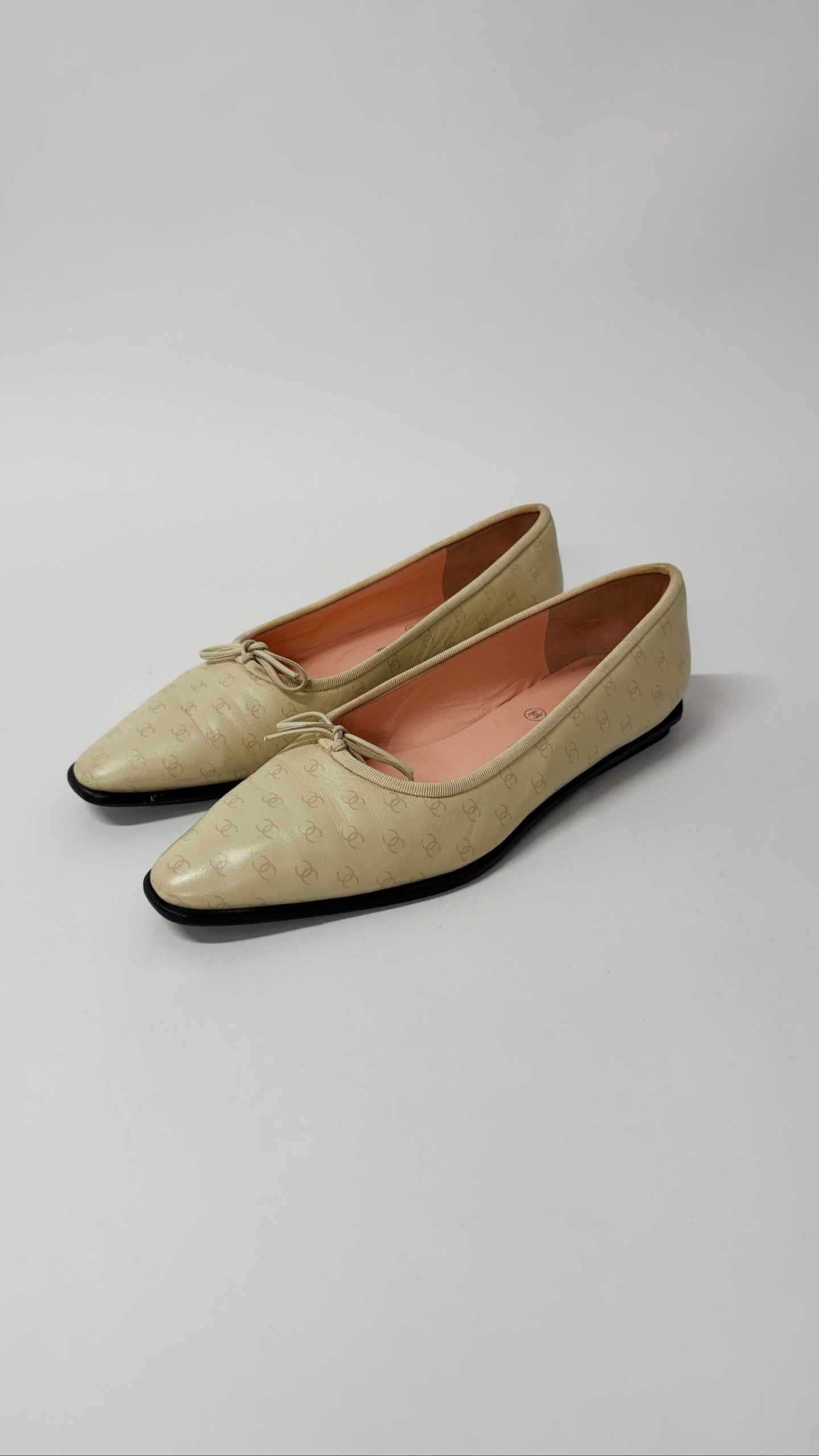 Chanel Ballet Flats — Beige Printed Leather, EU 37.5 image 5