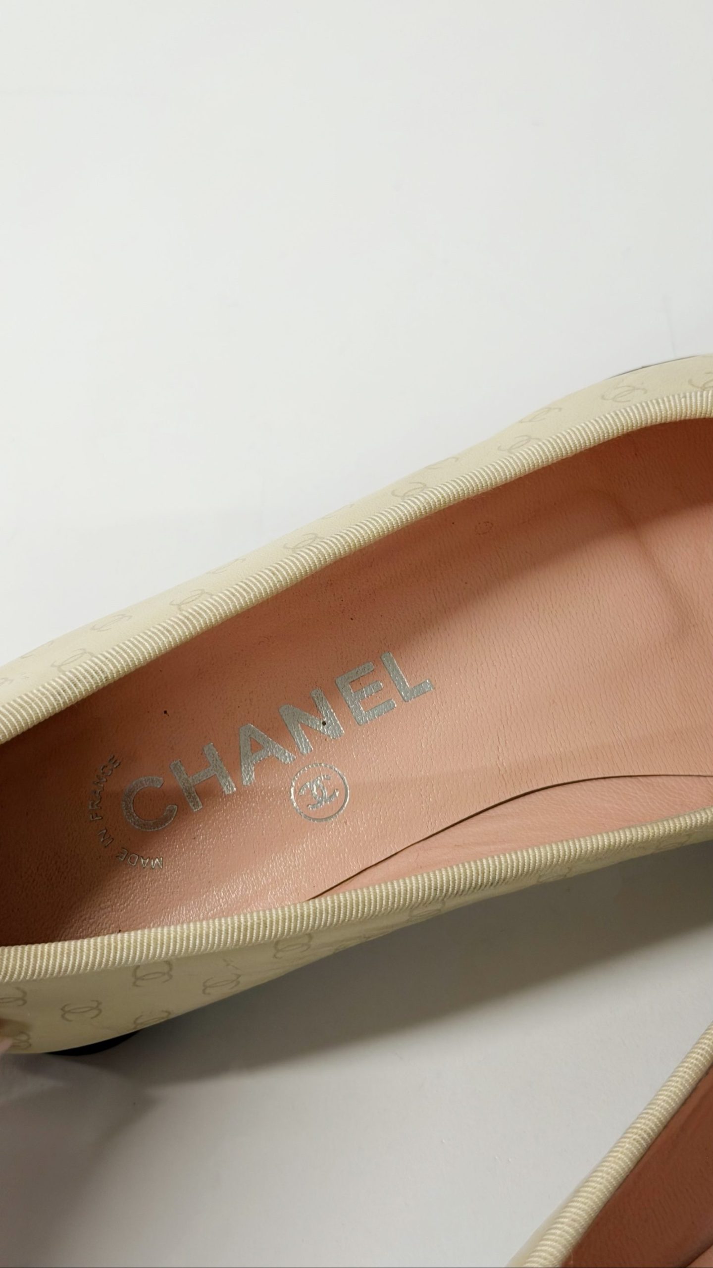 Chanel Ballet Flats — Beige Printed Leather, EU 37.5 image 8