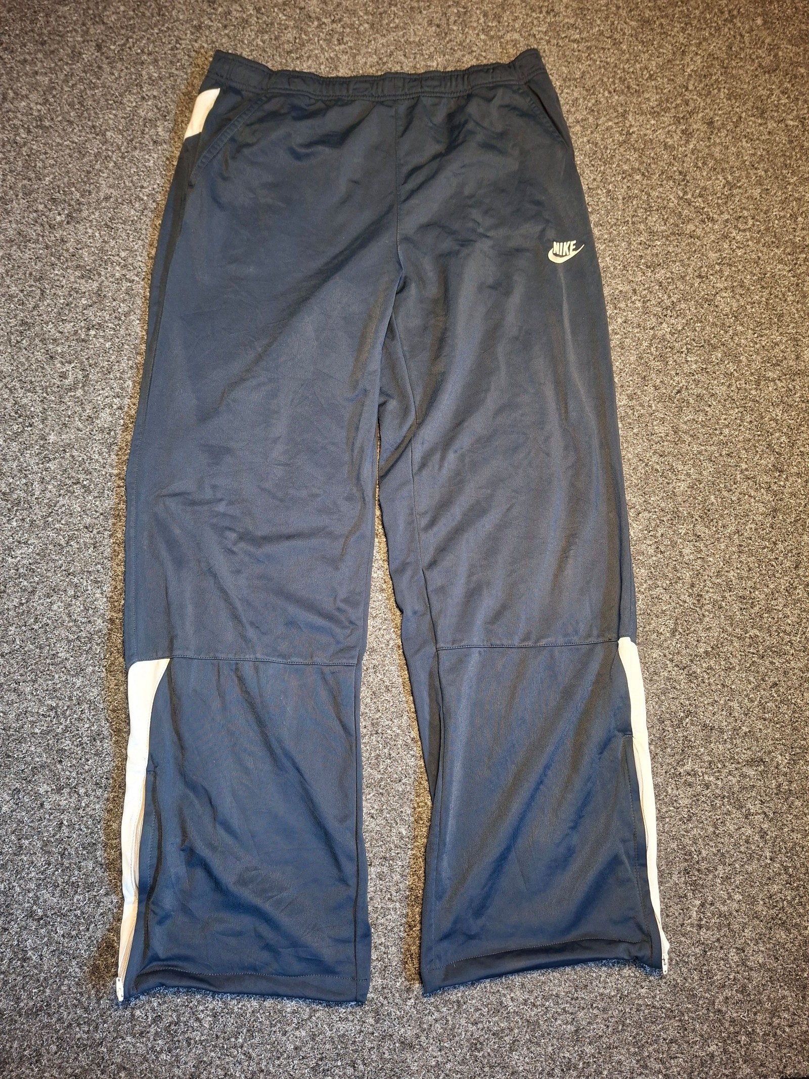 Nike Men's Navy & White Vintage Pashastyle Track Pants XL