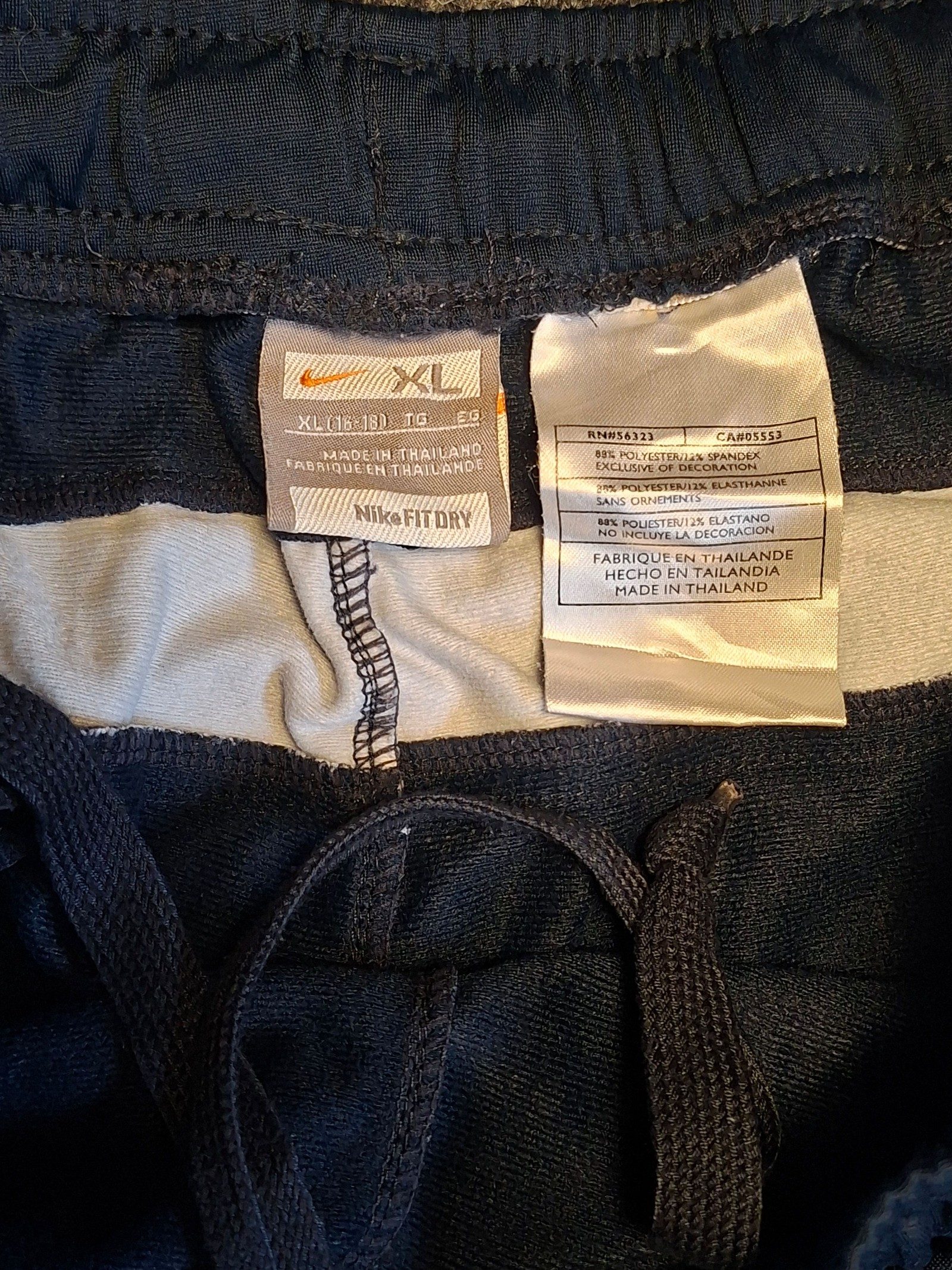 Nike Men's Navy & White Vintage Pashastyle Track Pants XL image 3