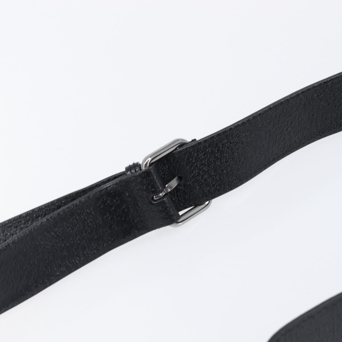 GUCCI GG Canvas Shoulder Bag Black Silver 120841 Auth 204749A image 8