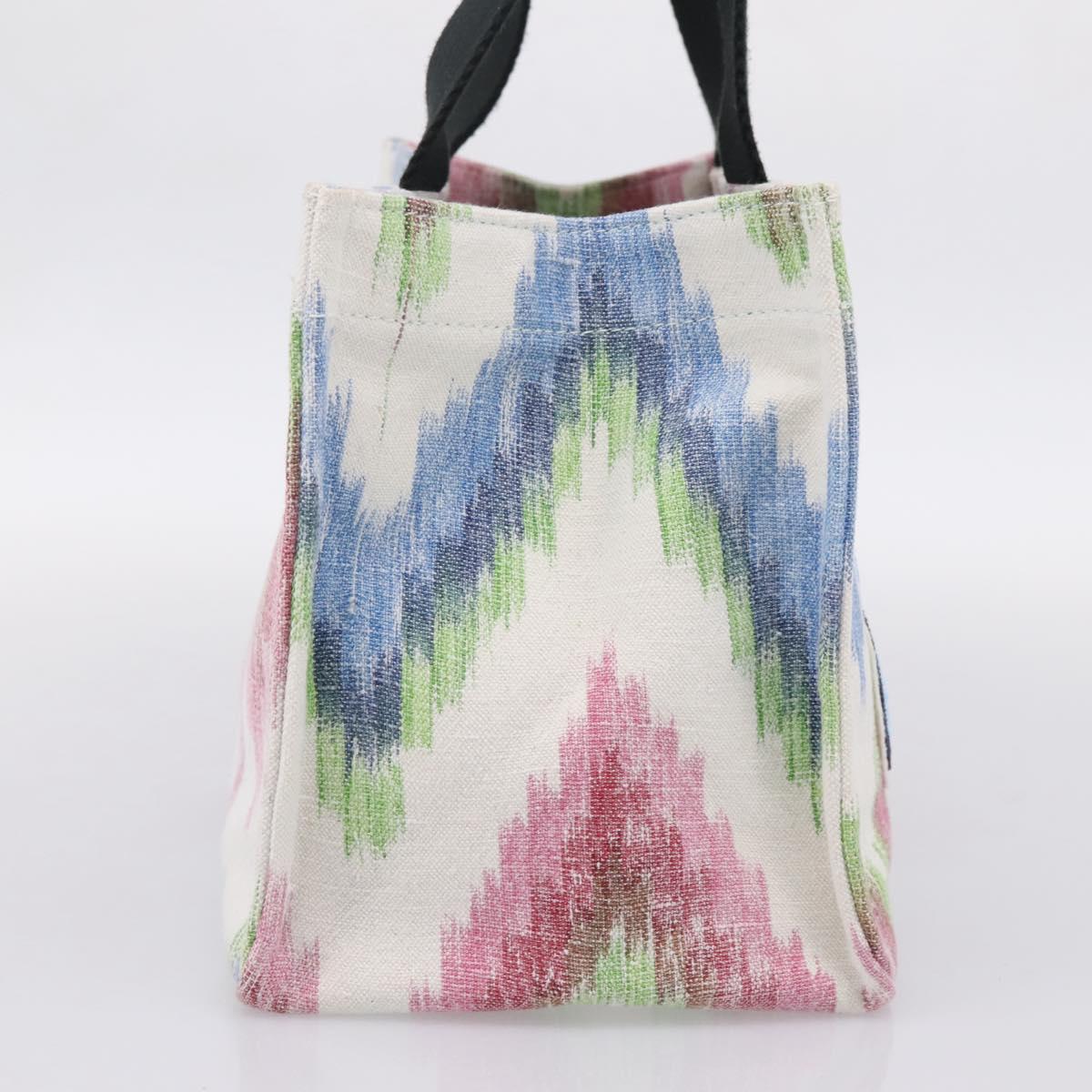 LOEWE Hand Bag Canvas White Multicolor Auth ka6479V image 3