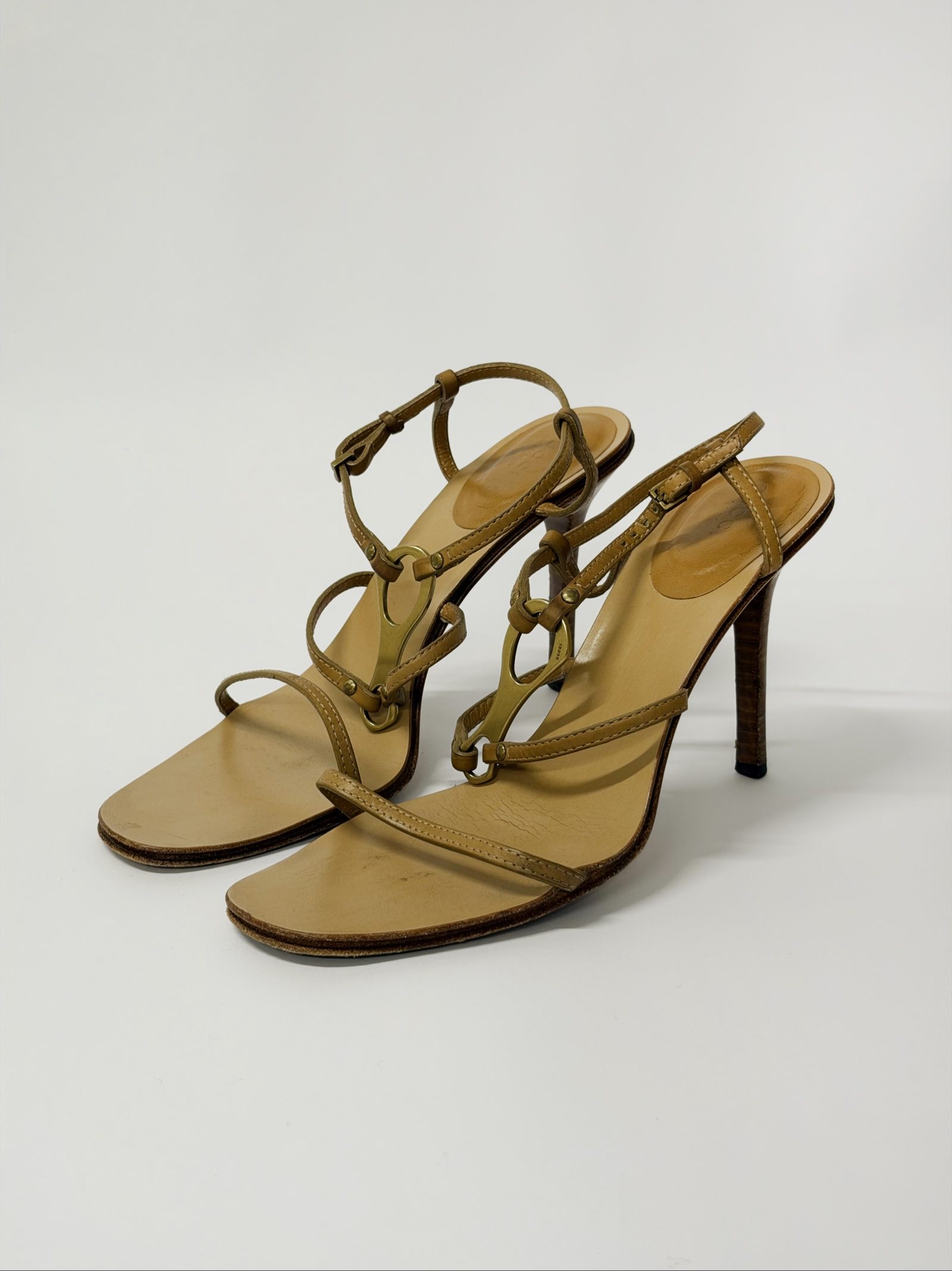 Gucci Tom Ford Horsebit Heels — Brown Leather & Wood, EU 39.5