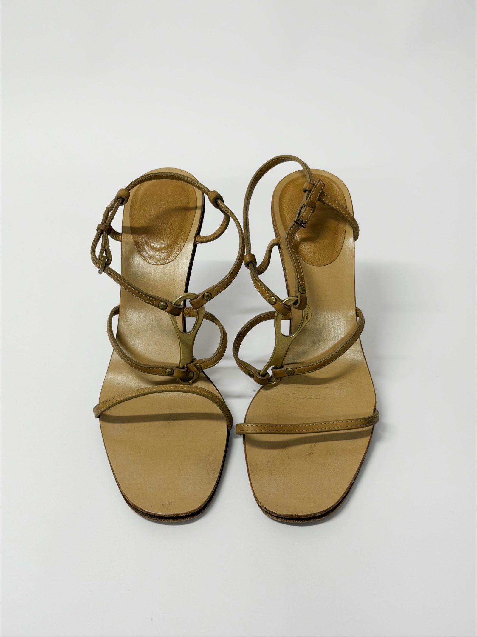 Gucci Tom Ford Horsebit Heels — Brown Leather & Wood, EU 39.5 image 2