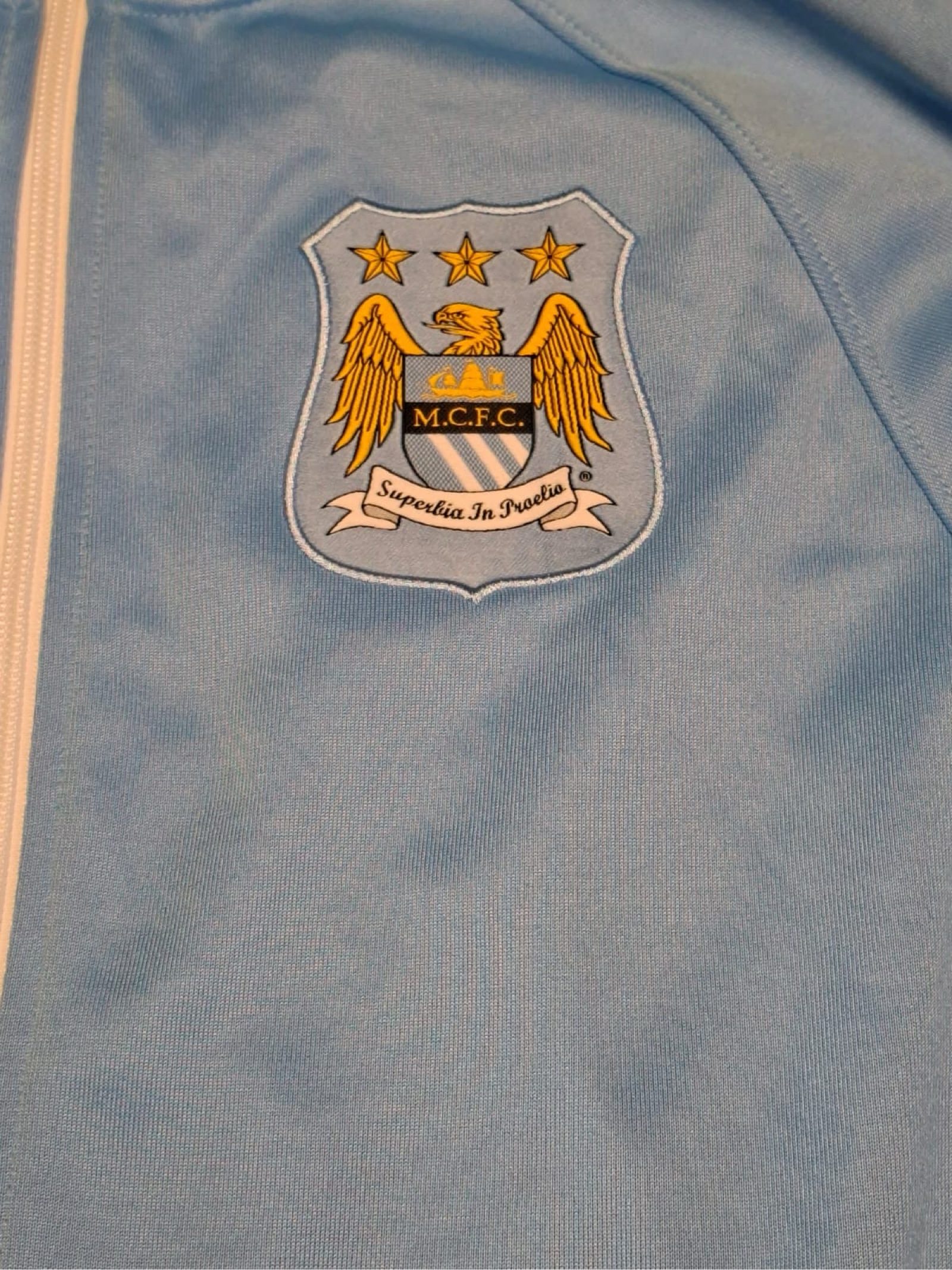 Nike Light Blue Manchester City Vintage Football Track Jacket Small image 5