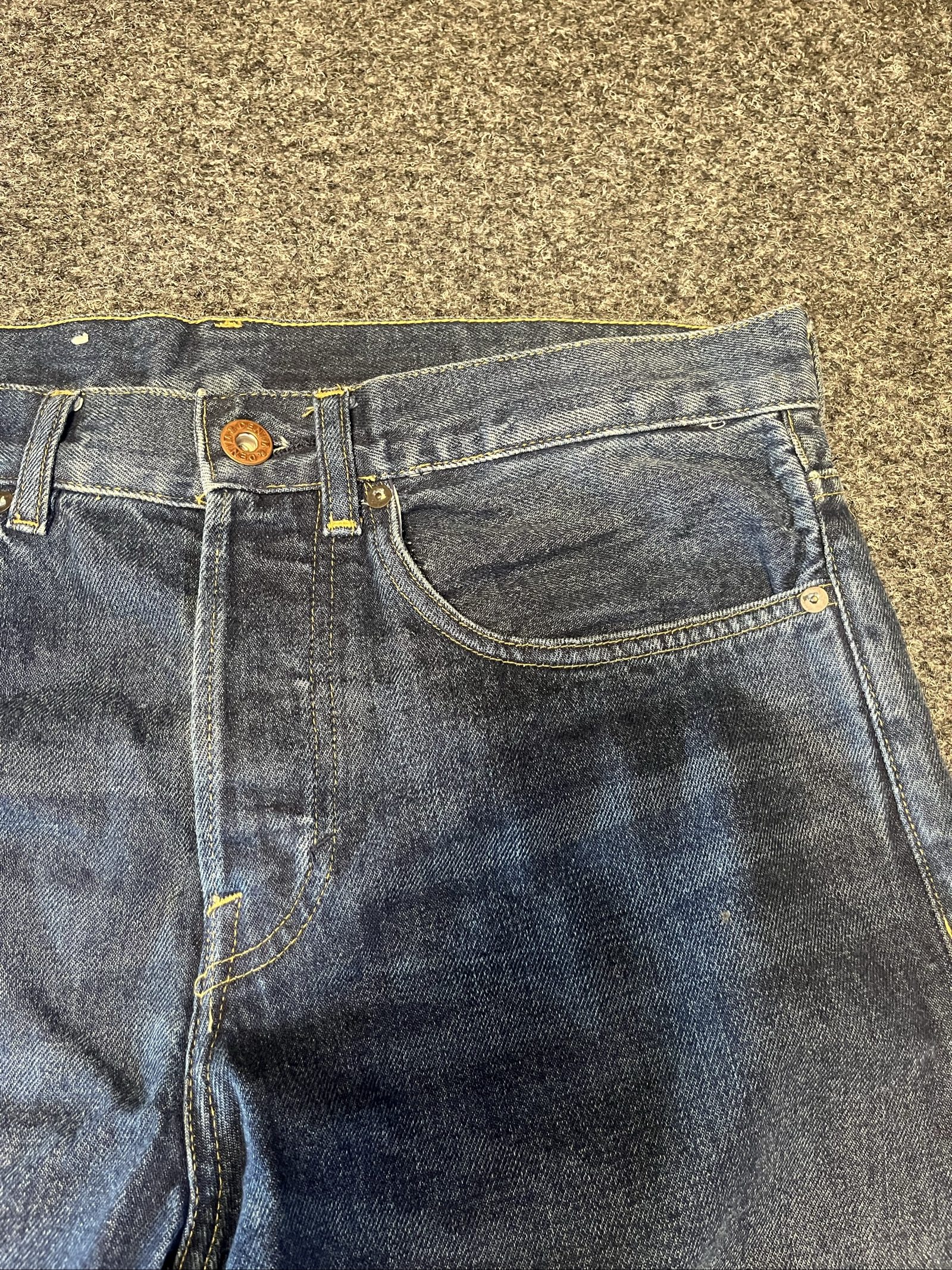 &DENIM Men's Vintage Style Blue Denim Jeans W32 L32 image 2