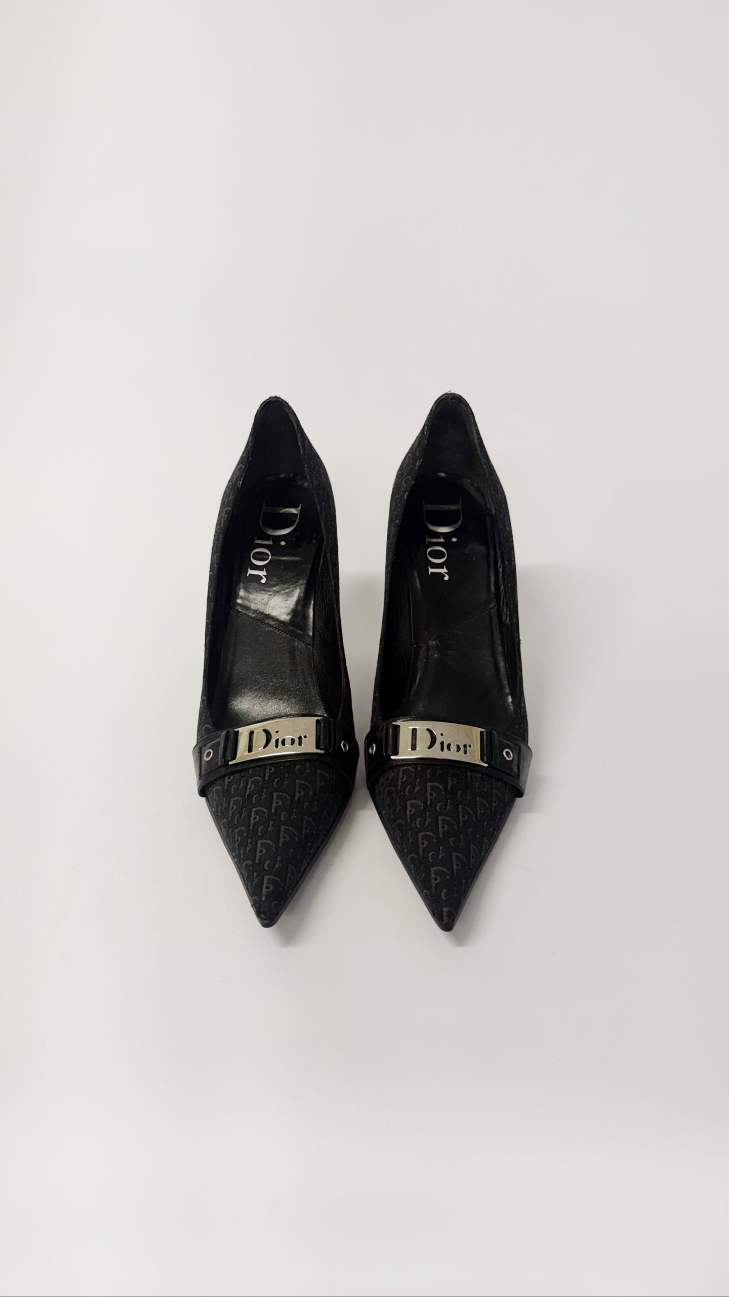 Dior John Galliano Court Heels — Black Canvas & Leather, EU 41 image 4