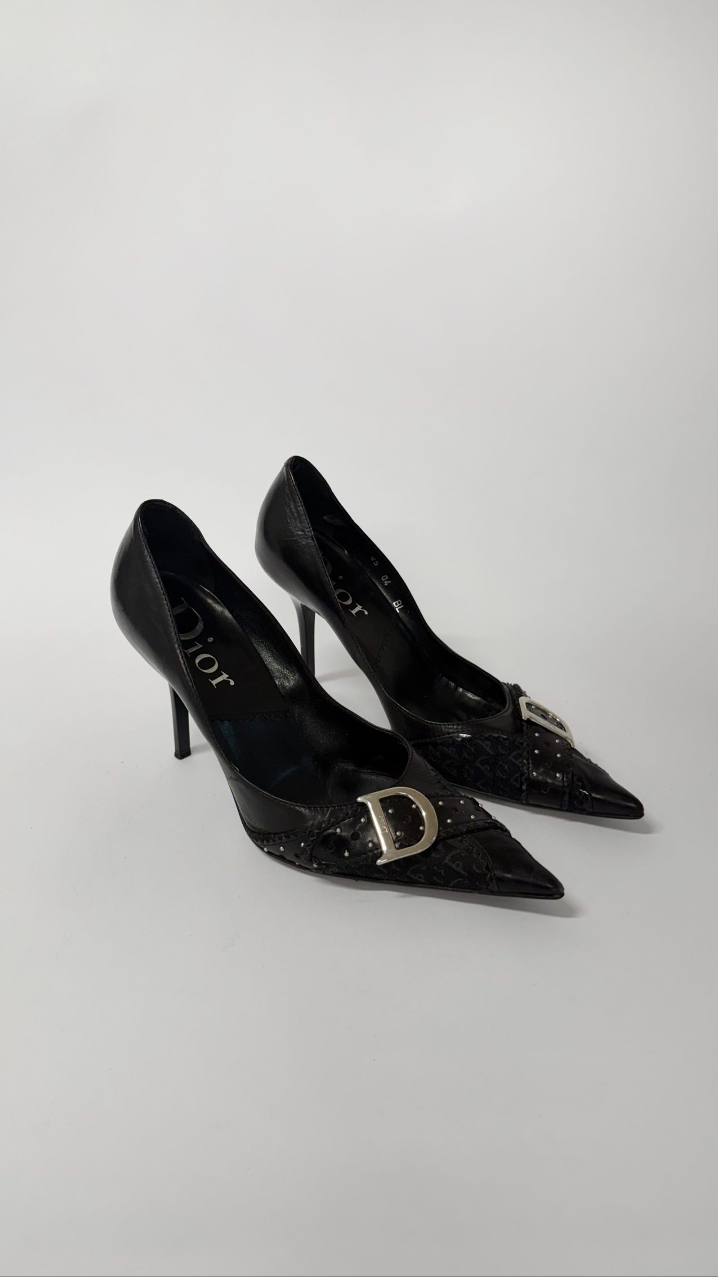 Dior John Galliano Trick Court Heels — Black Leather, EU 38 image 3