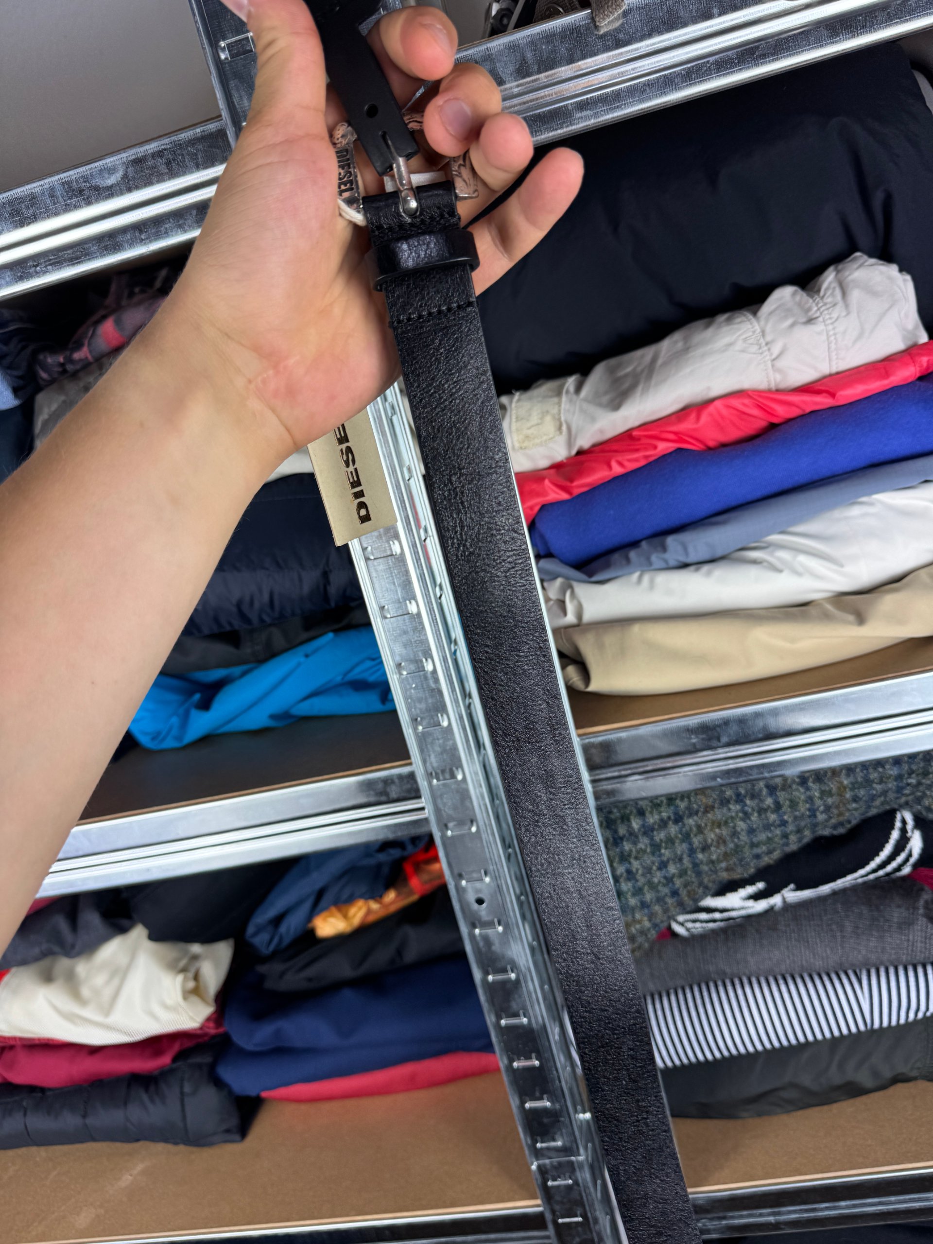 NEW Diesel Babonexi Leather Black Gurtel Belt Size 95cm / 36 image 4