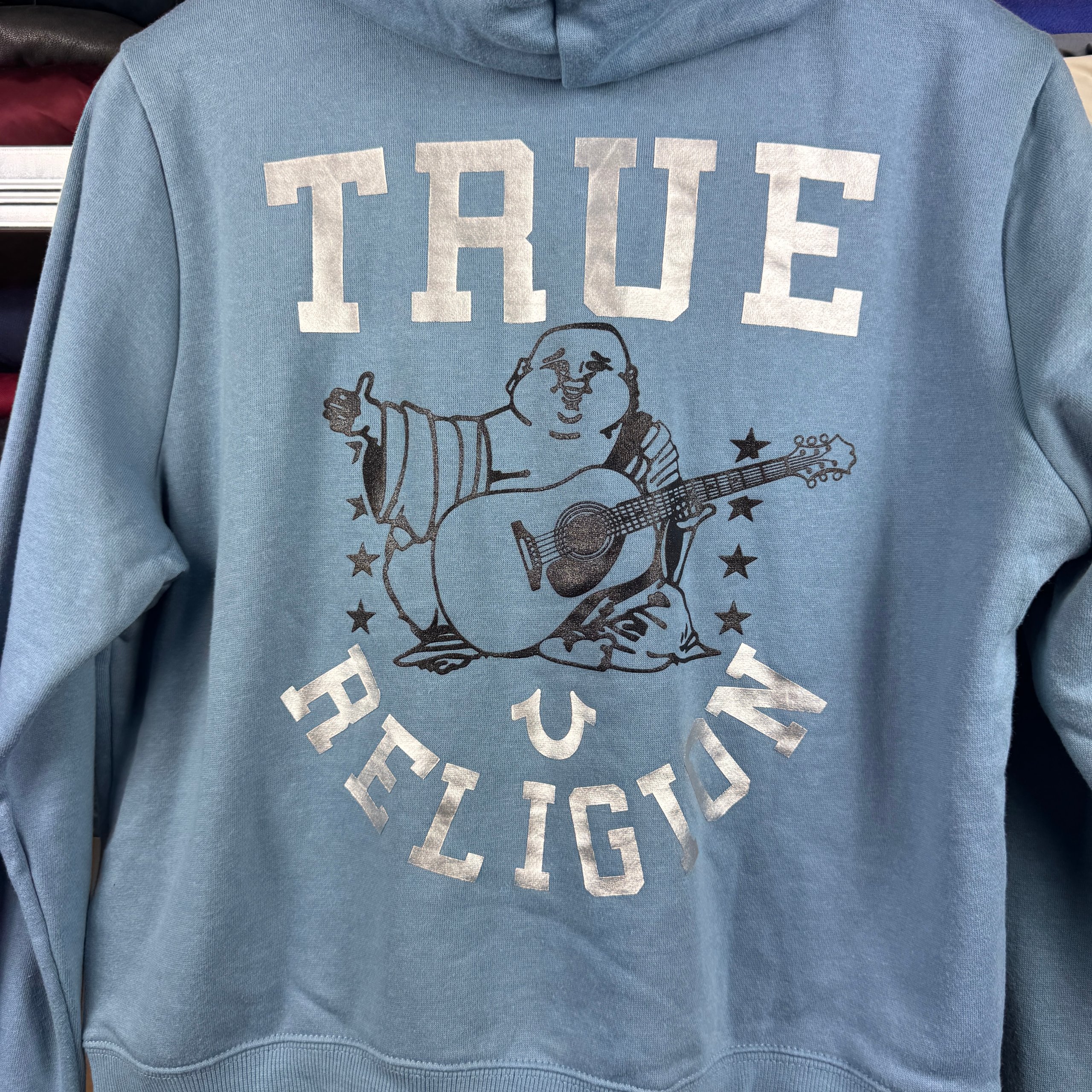 Women`s True Religion Starry Budda Cropped Hoodie Size XL image 6