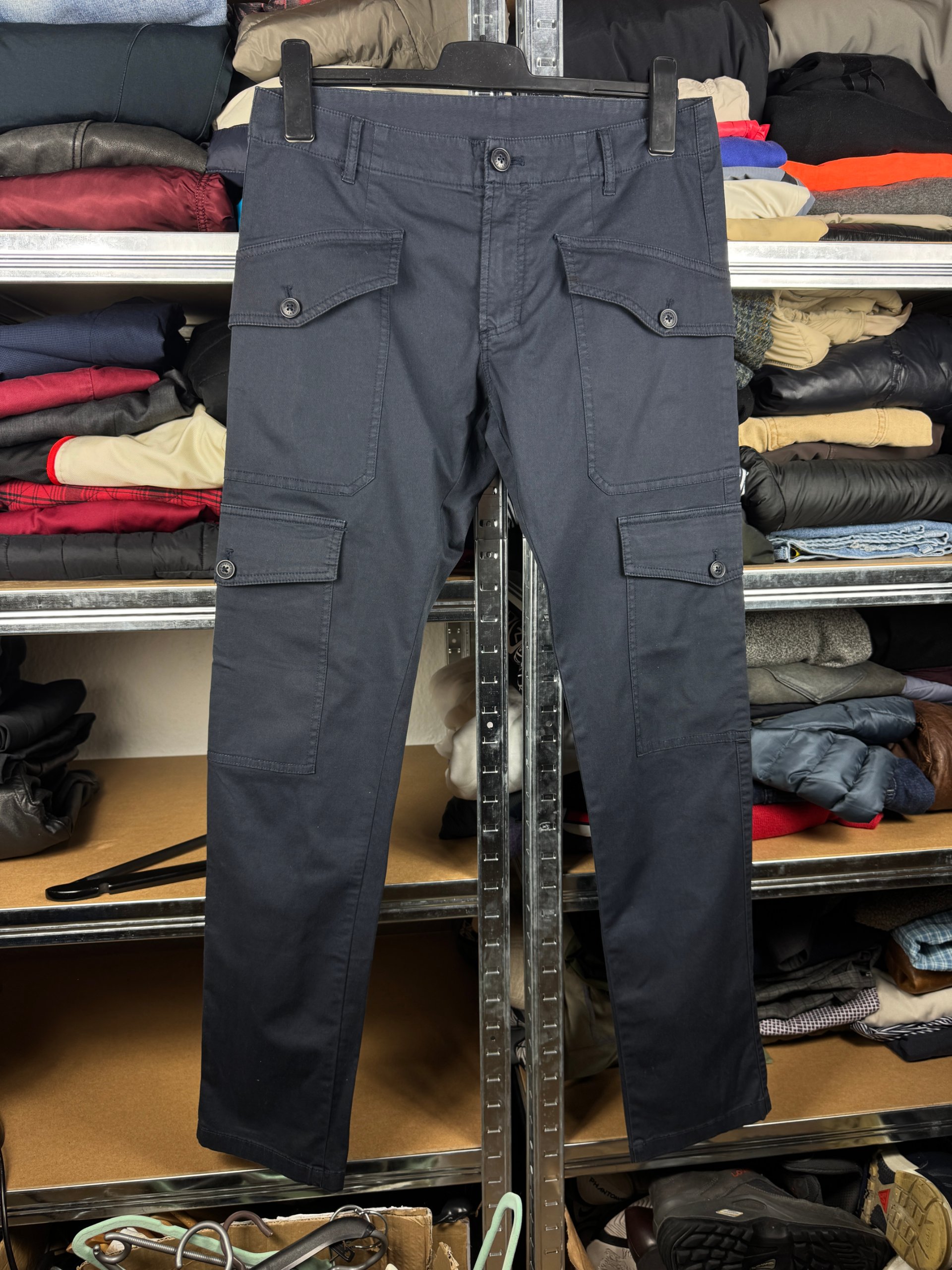 Men`s Armani Exchange Cargo Multipocket Navy Slim FIt Pants Size 31