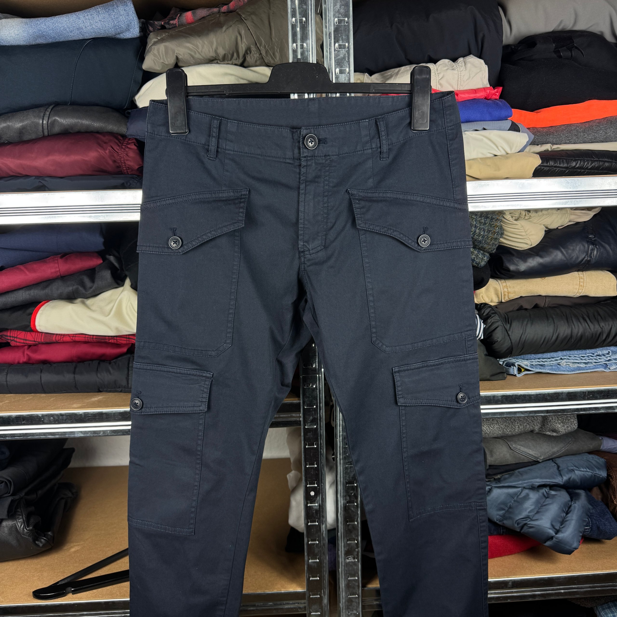Men`s Armani Exchange Cargo Multipocket Navy Slim FIt Pants Size 31 image 5