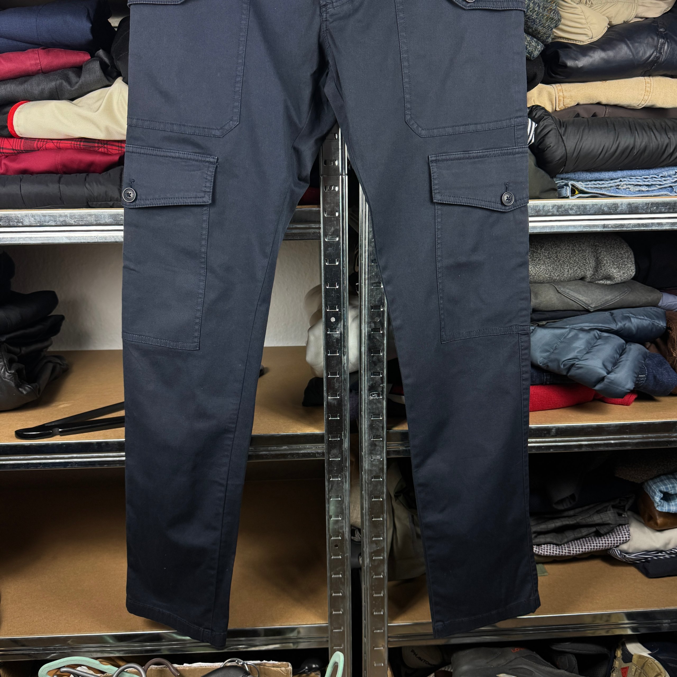 Men`s Armani Exchange Cargo Multipocket Navy Slim FIt Pants Size 31 image 6
