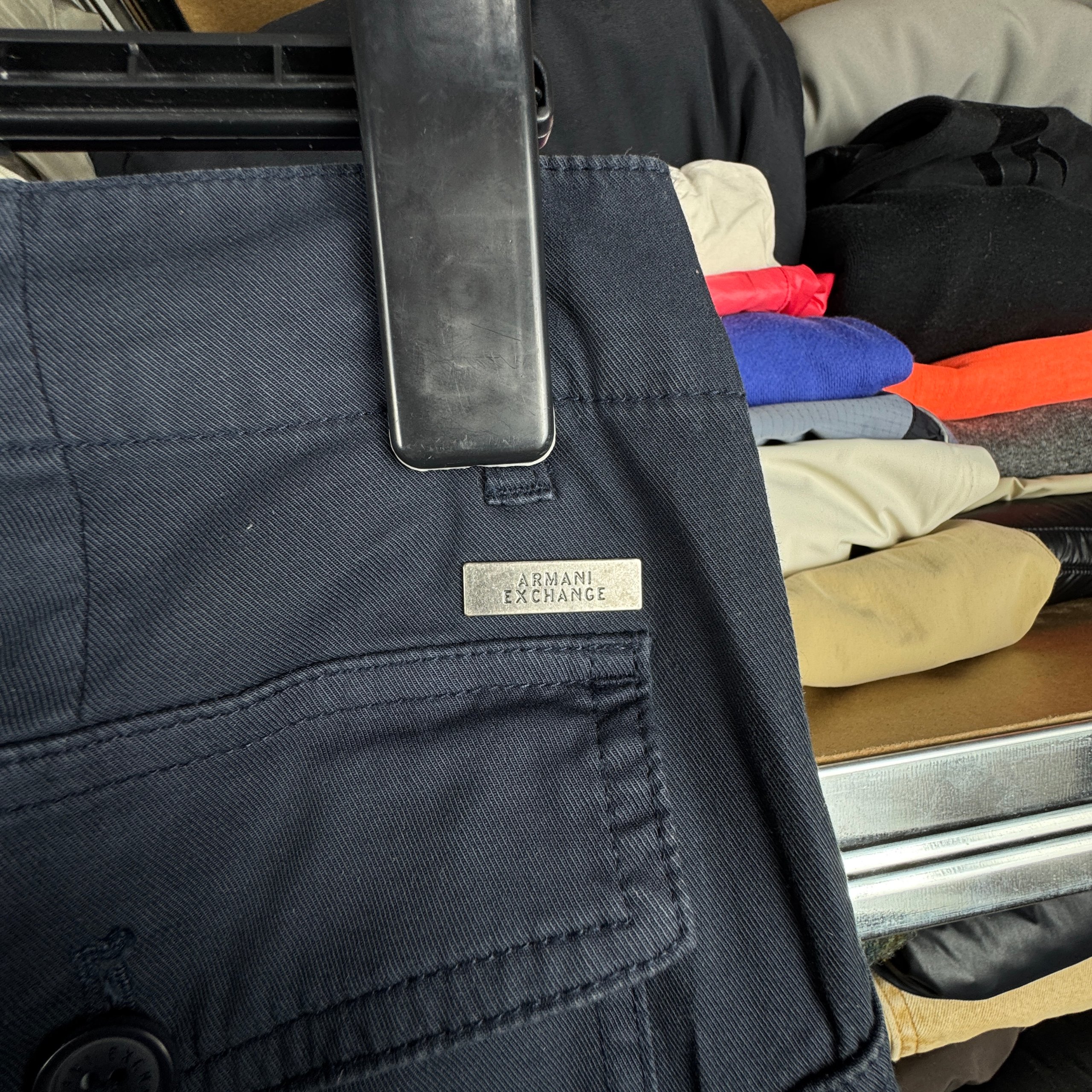Men`s Armani Exchange Cargo Multipocket Navy Slim FIt Pants Size 31 image 8