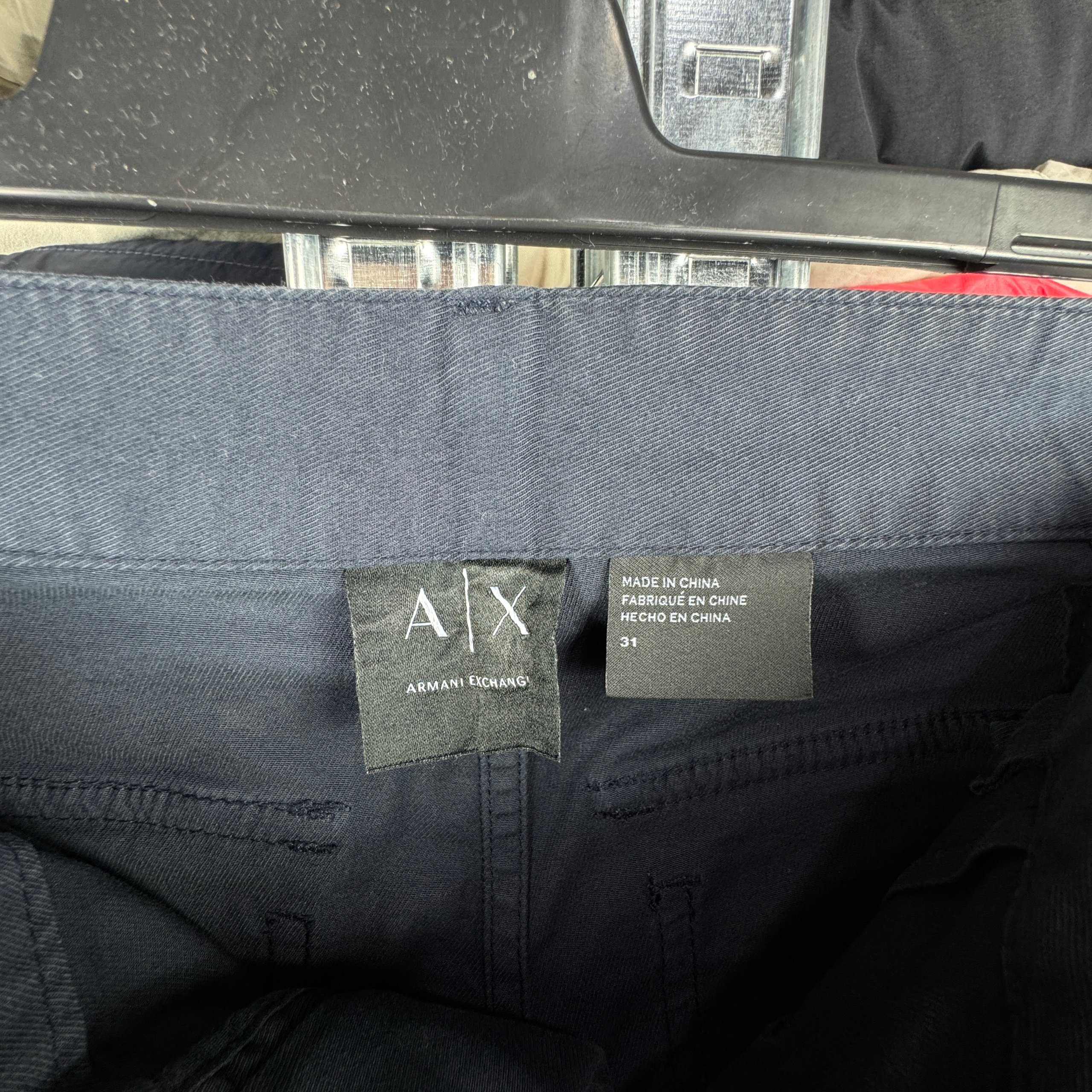 Men`s Armani Exchange Cargo Multipocket Navy Slim FIt Pants Size 31 image 10