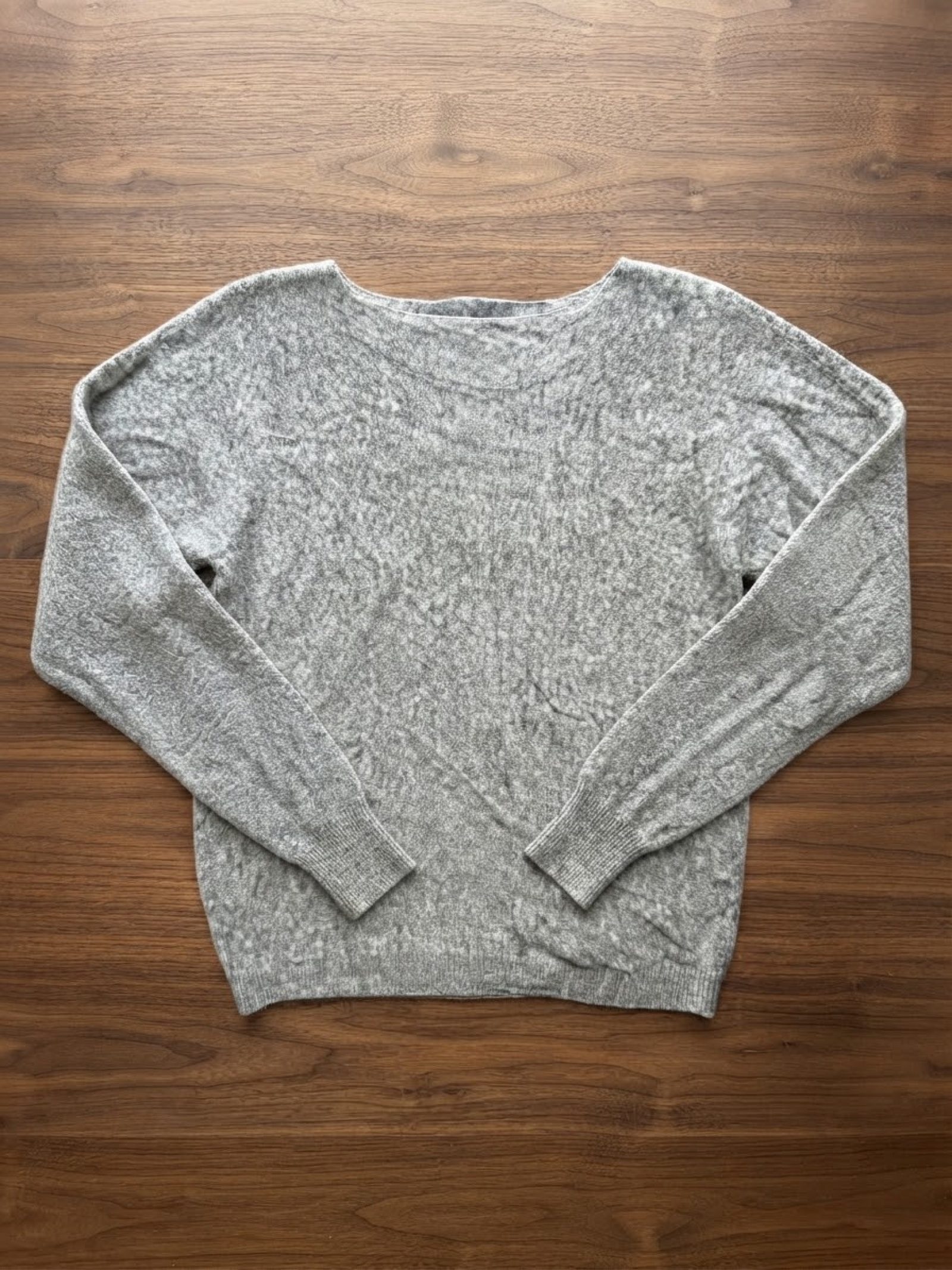 Bianco&Blu Women's Grey Knit Sweater Large Polyamide Viscose Wool Blend