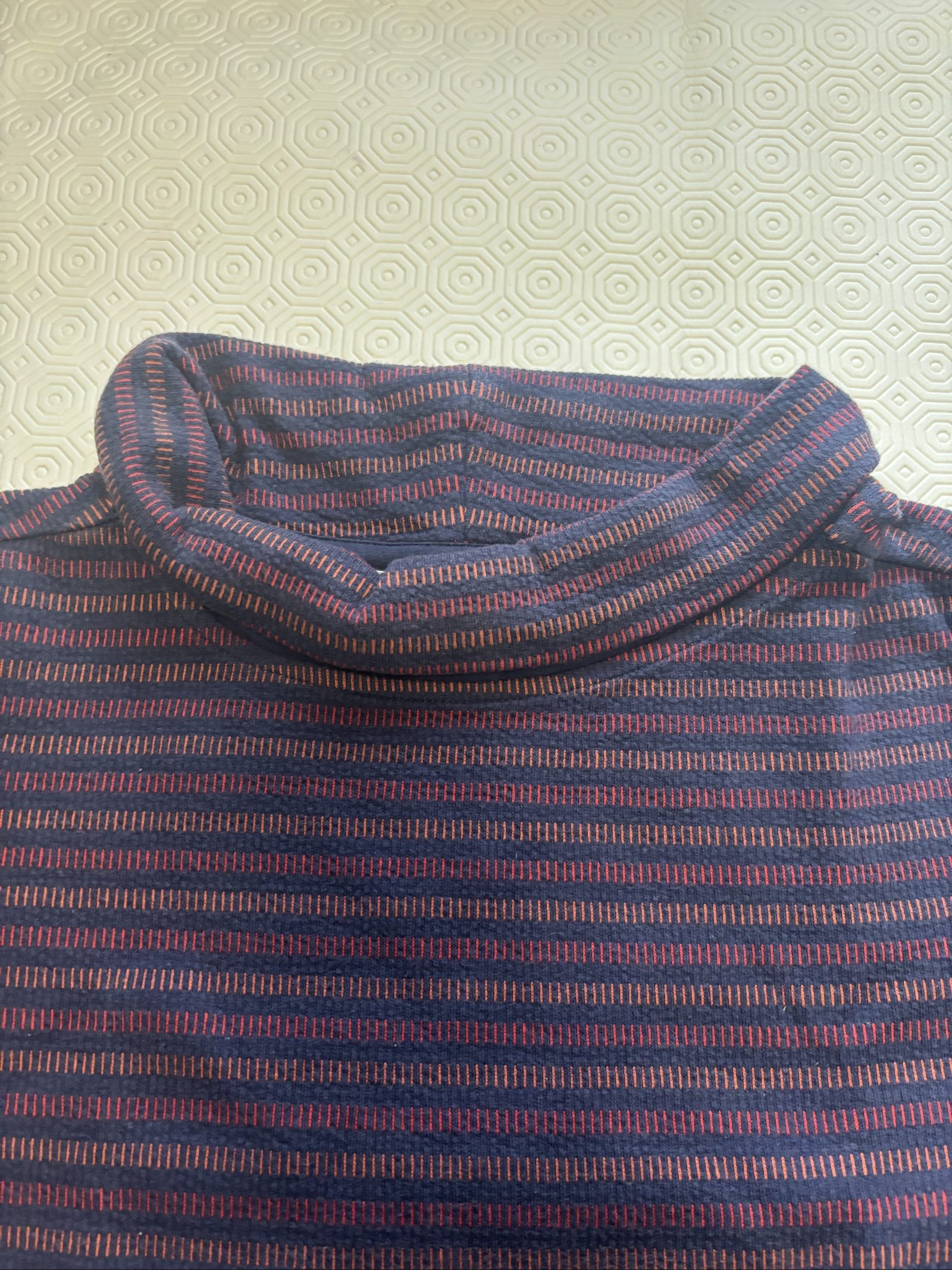 Seasalt Cornwall Women's Navy & Orange Striped Roll Neck Top UK 12 image 4