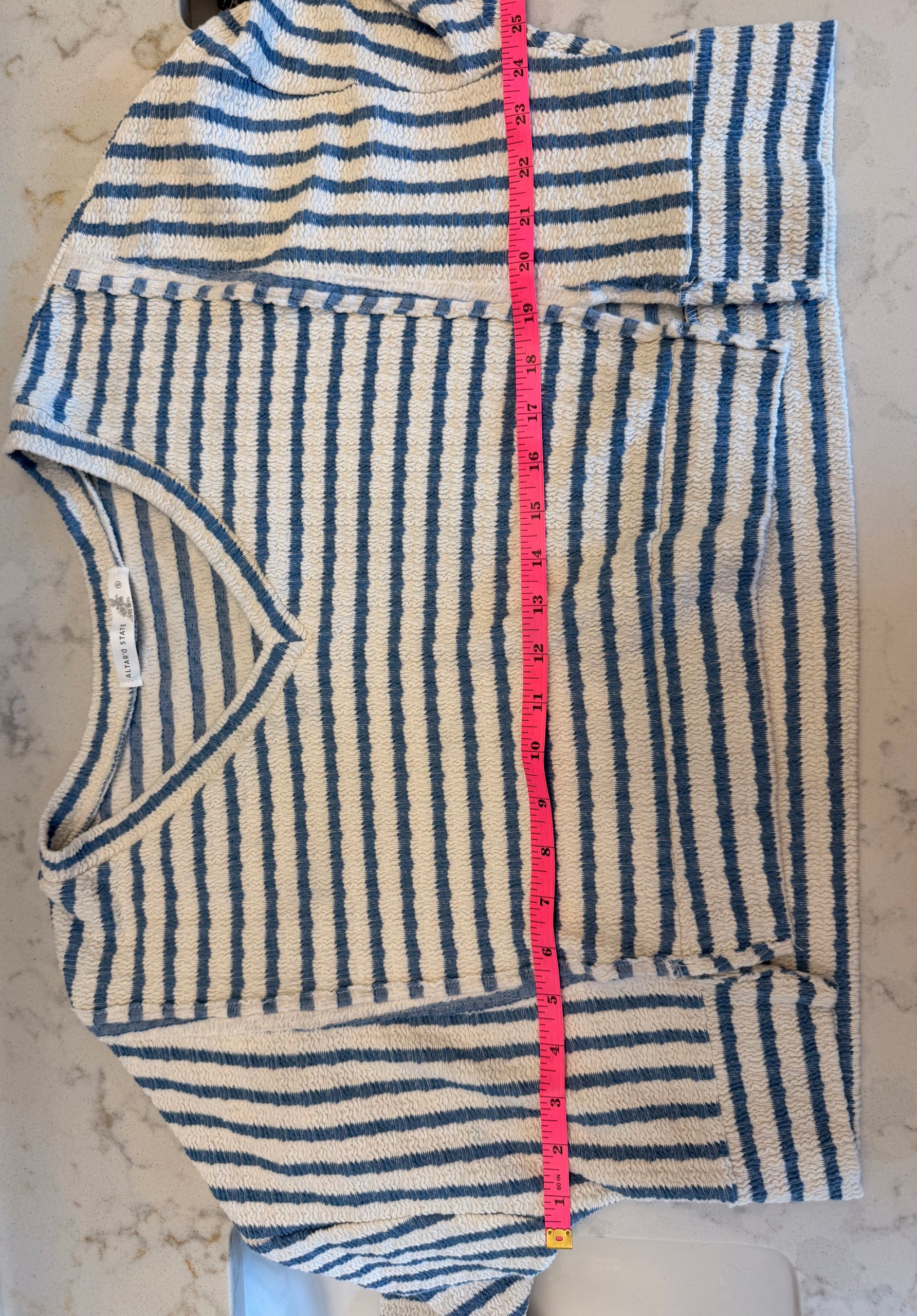 Altar'd State & Blue Striped V-Neck Sweater Small image 10