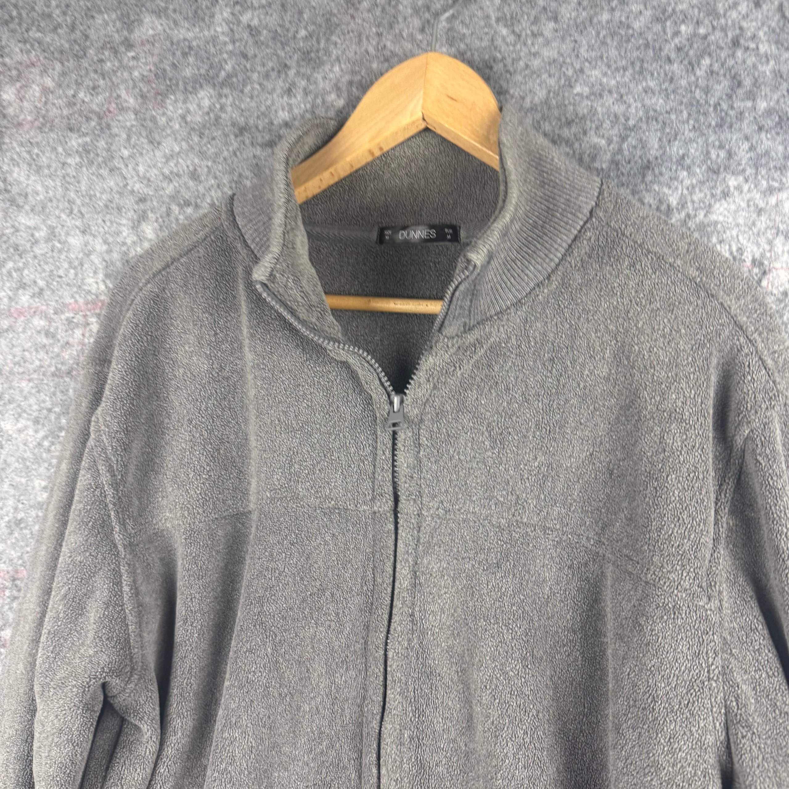 Dunnes Grey Full Zip Teddy Fleece Jacket Mens M image 2