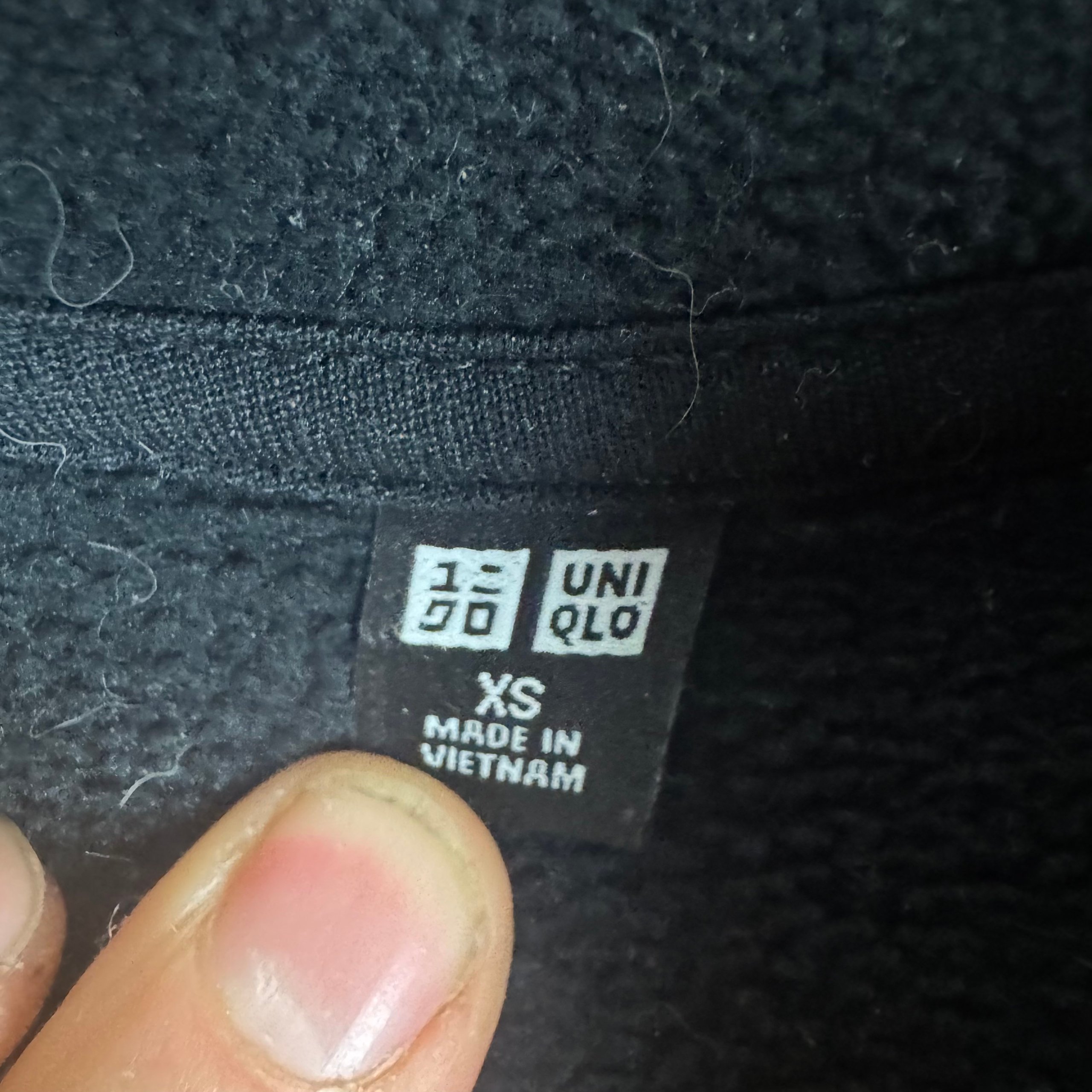Uniqlo Black Microfleece Zip Jacket XS Women's image 3