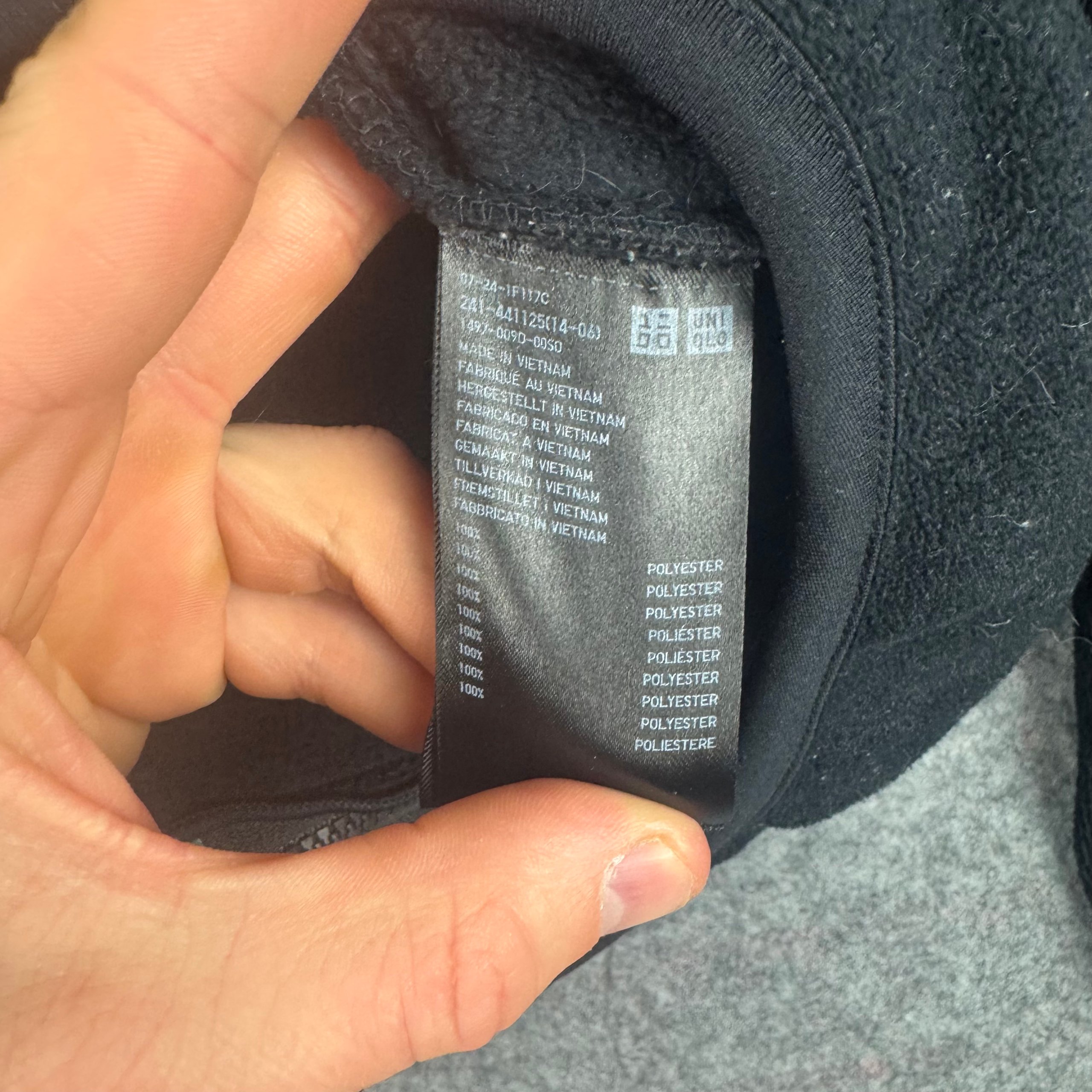 Uniqlo Black Microfleece Zip Jacket XS Women's image 4