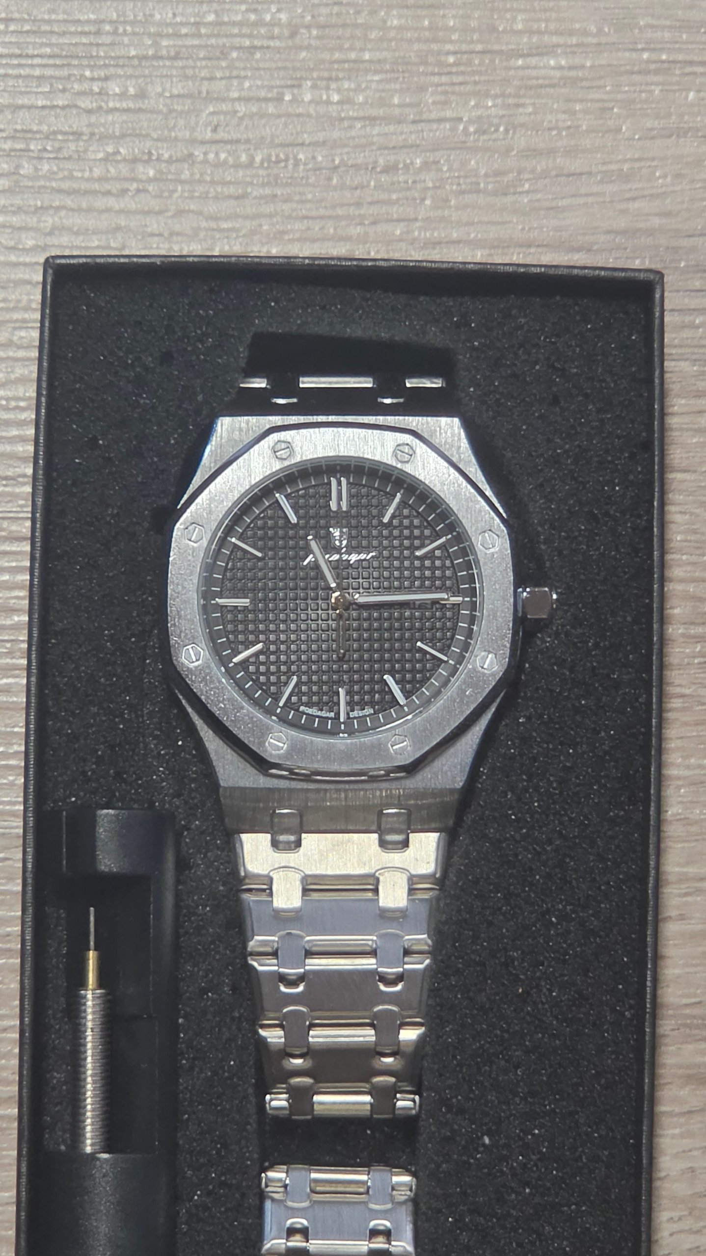 Herren Quarzuhr Edelstahl Modern Brandneu image 2