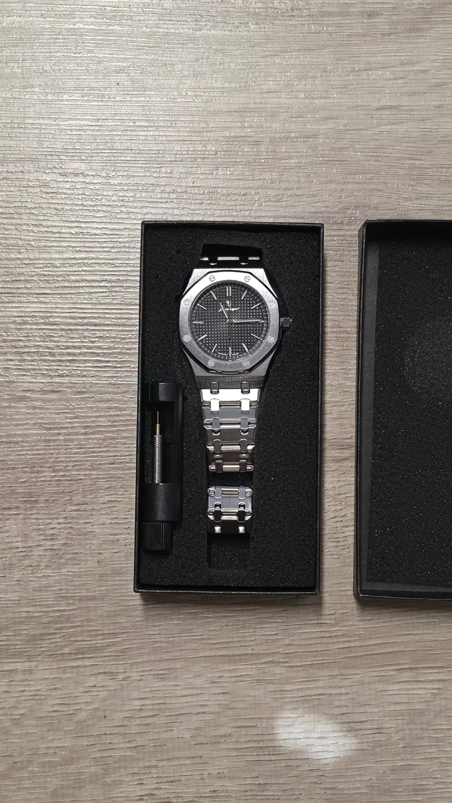 Herren Quarzuhr Edelstahl Modern Brandneu