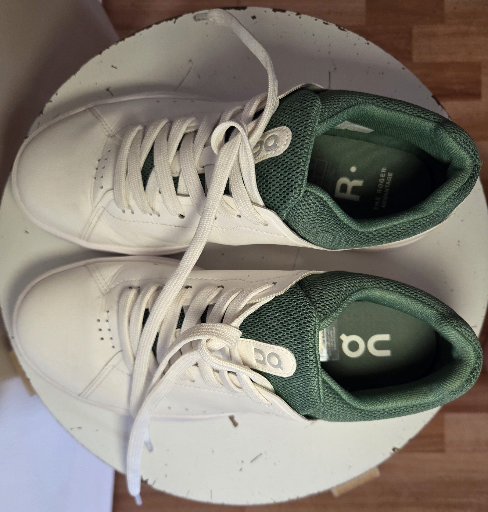 On White & Green The Roger Leather Sneakers US8 | EU39 | UK6 image 8