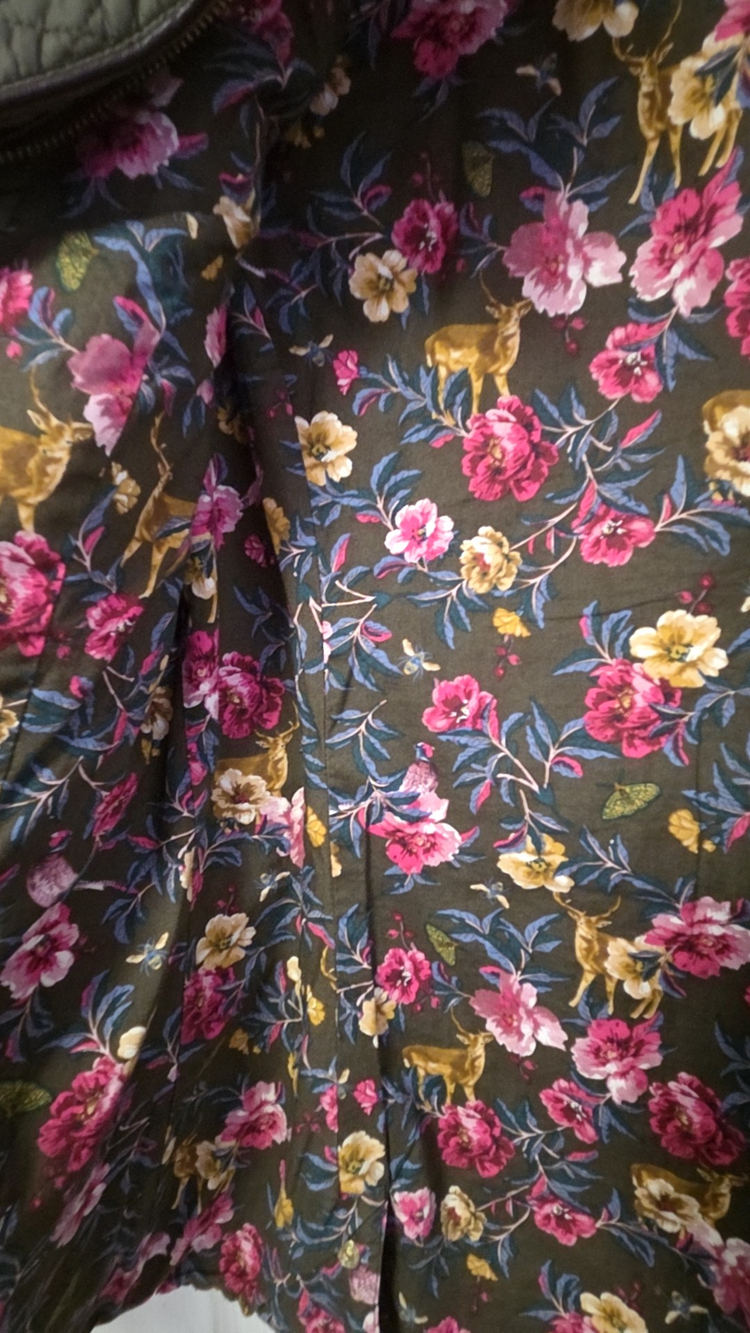 Joules Women Green Quilted Jacket UK 12 Floral Lining Countryside Heritage image 6
