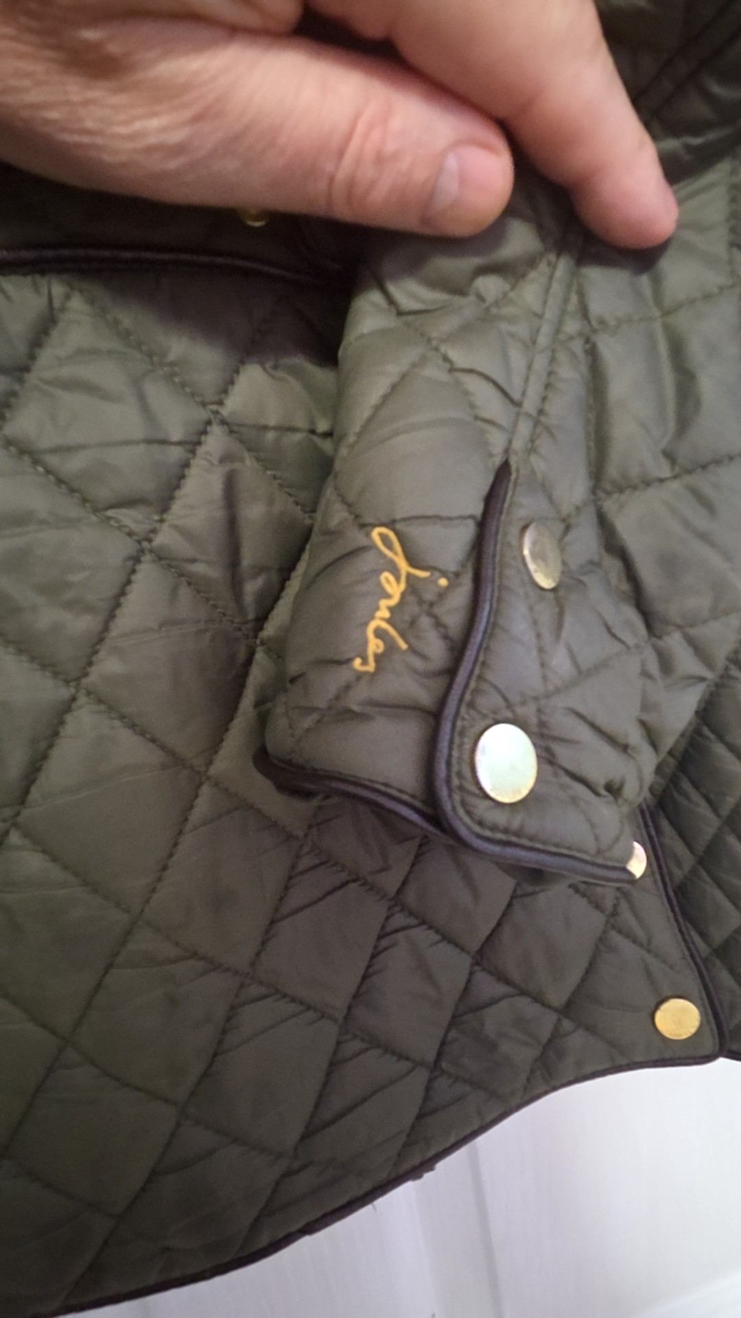 Joules Women Green Quilted Jacket UK 12 Floral Lining Countryside Heritage image 10