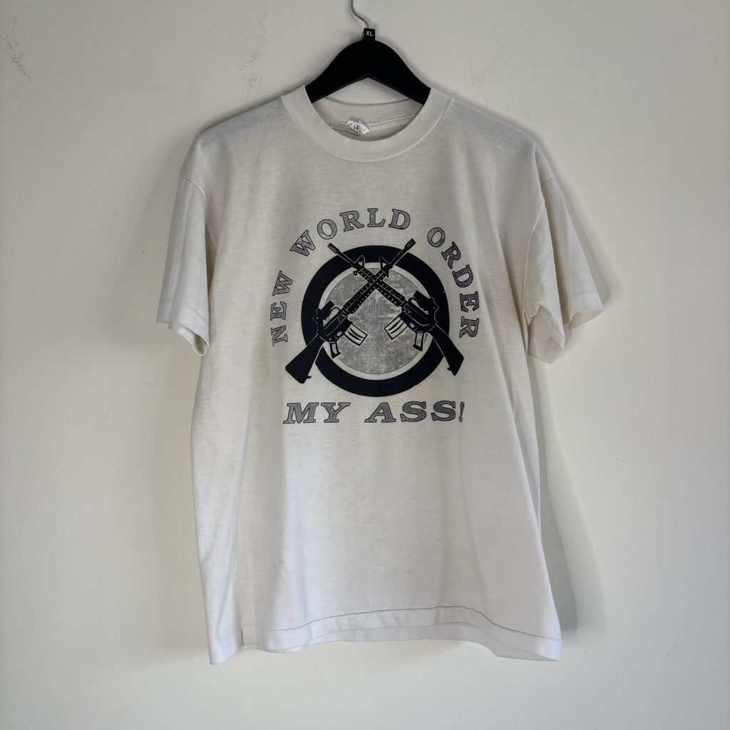 Vintage 90s 'New World Order My A**' Single Stitch Belton Tee M**