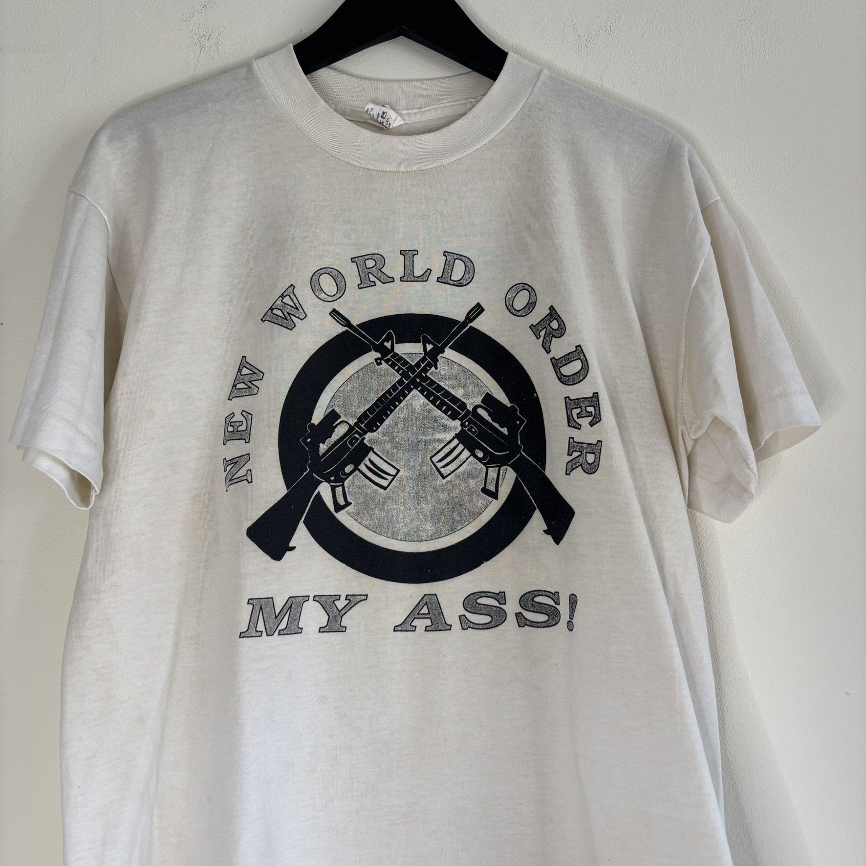 Vintage 90s 'New World Order My A**' Single Stitch Belton Tee M** image 2