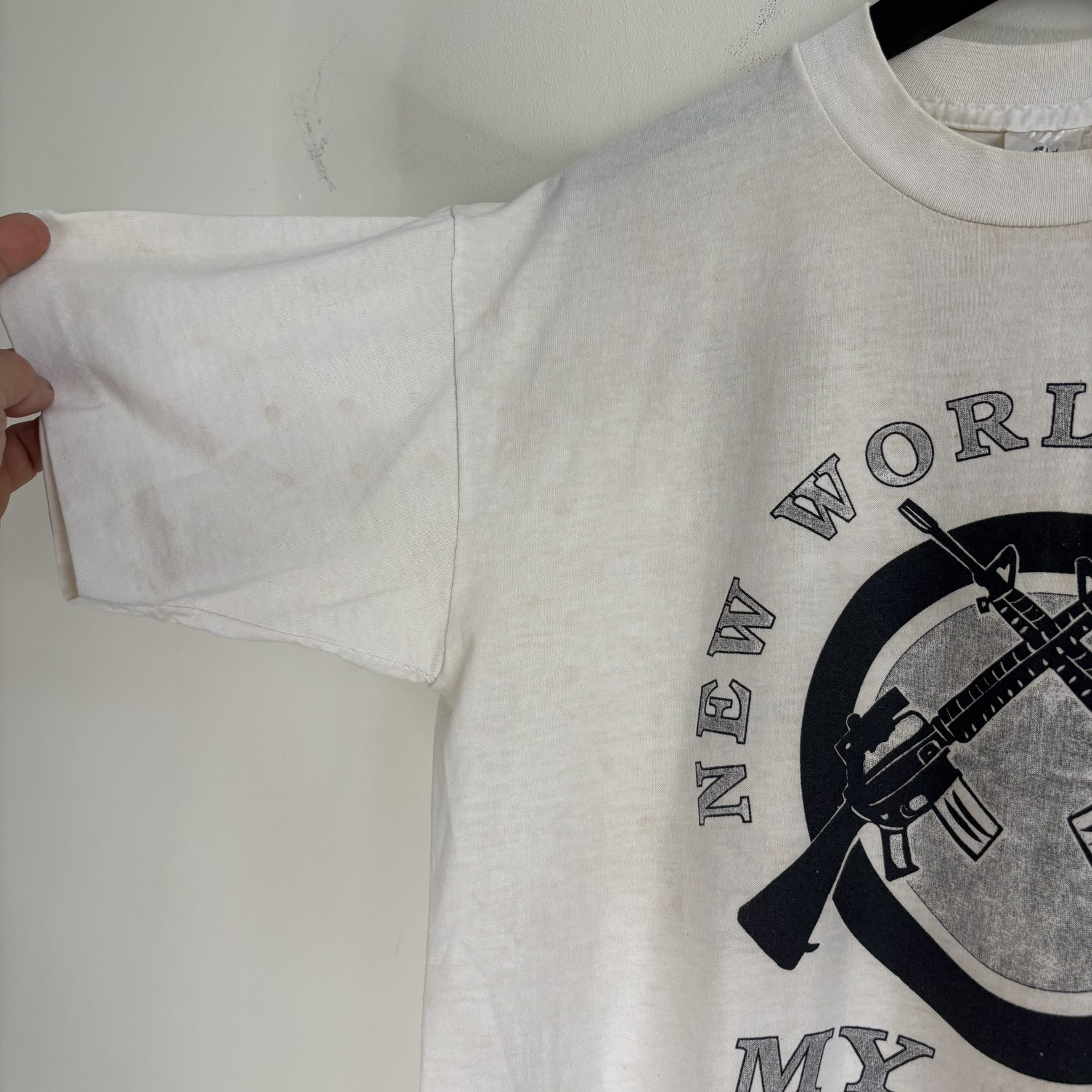 Vintage 90s 'New World Order My A**' Single Stitch Belton Tee M** image 6