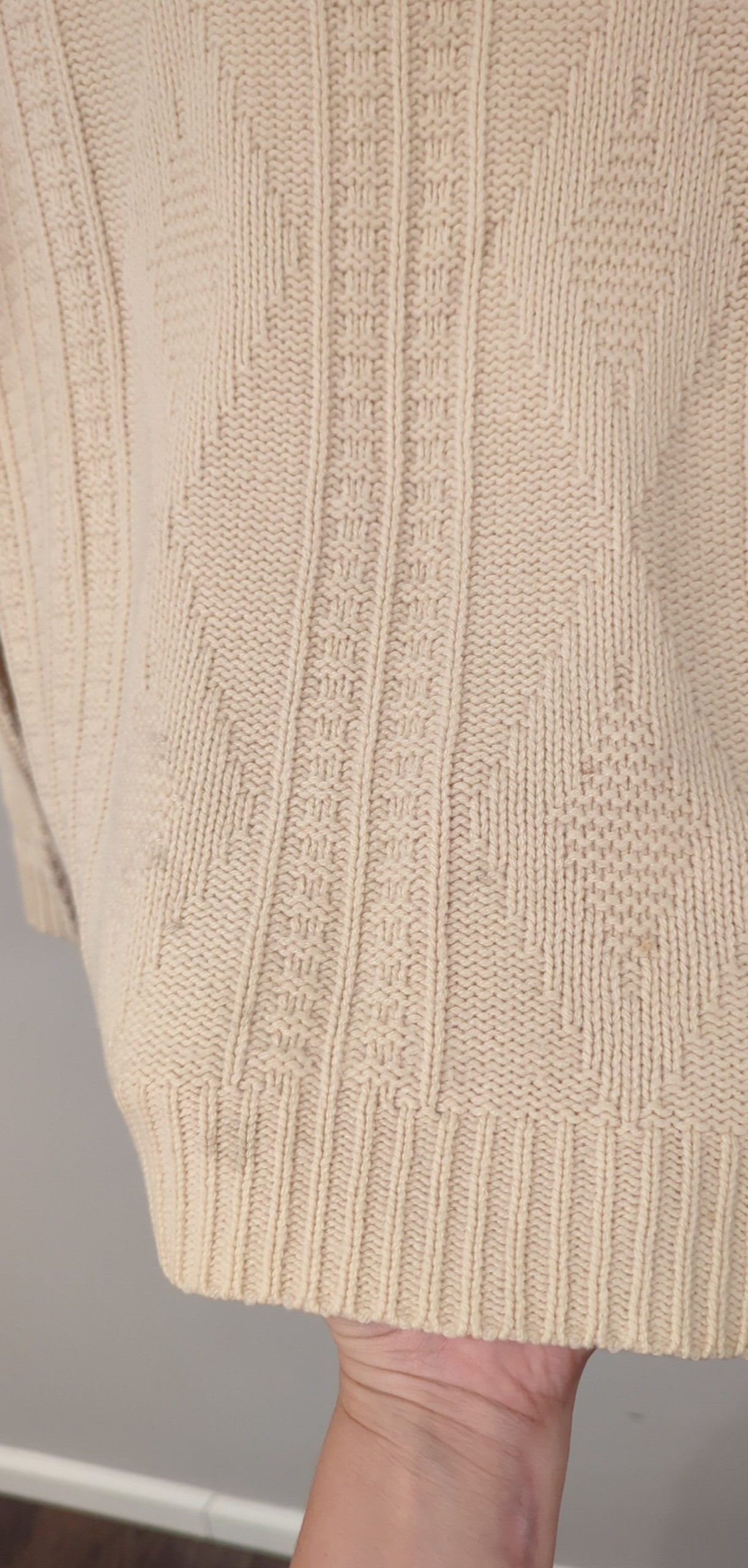 J Crew Wallace 100% Merino Wool Cable Knit Sweater Medium FLAWED image 3