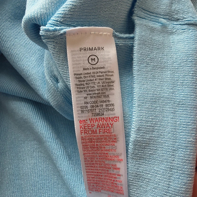 Primark Aqua Blue Button Front Knitted Waistcoat Vest Size M image 5