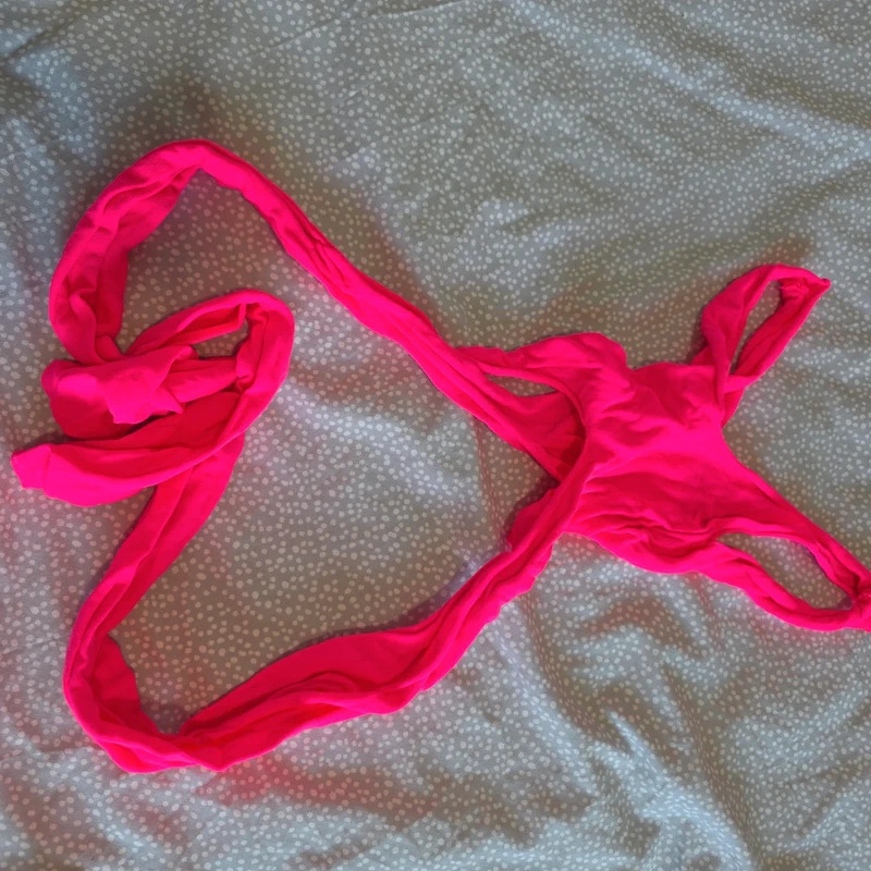 Pink opaque bodystocking preloved one size 16 plus