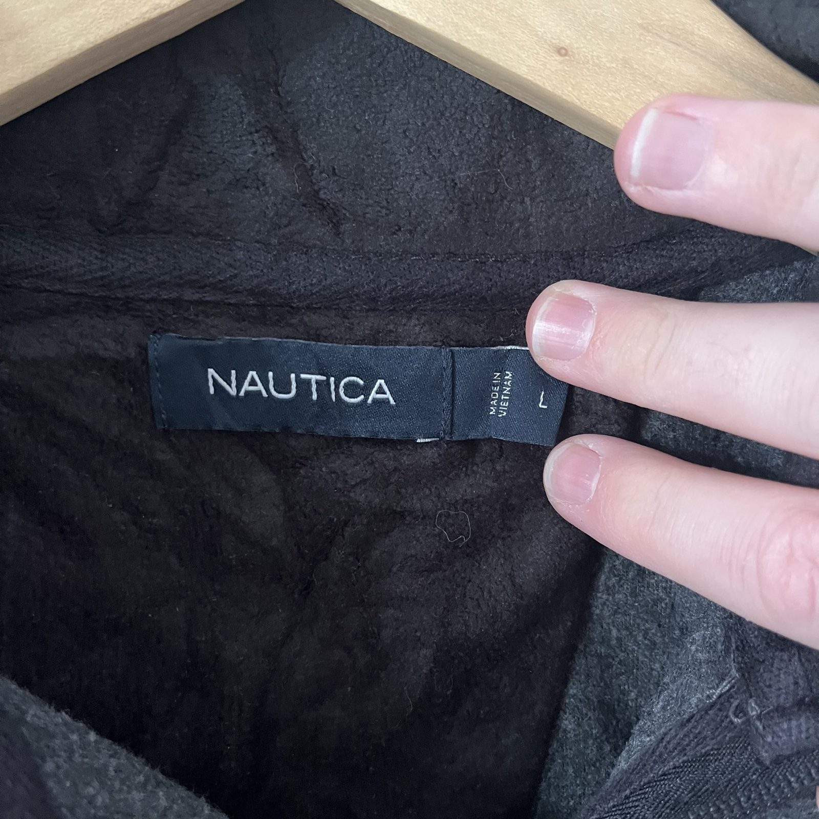 Nautica Men's Charcoal Grey 1/4 Zip Fleece Large image 3
