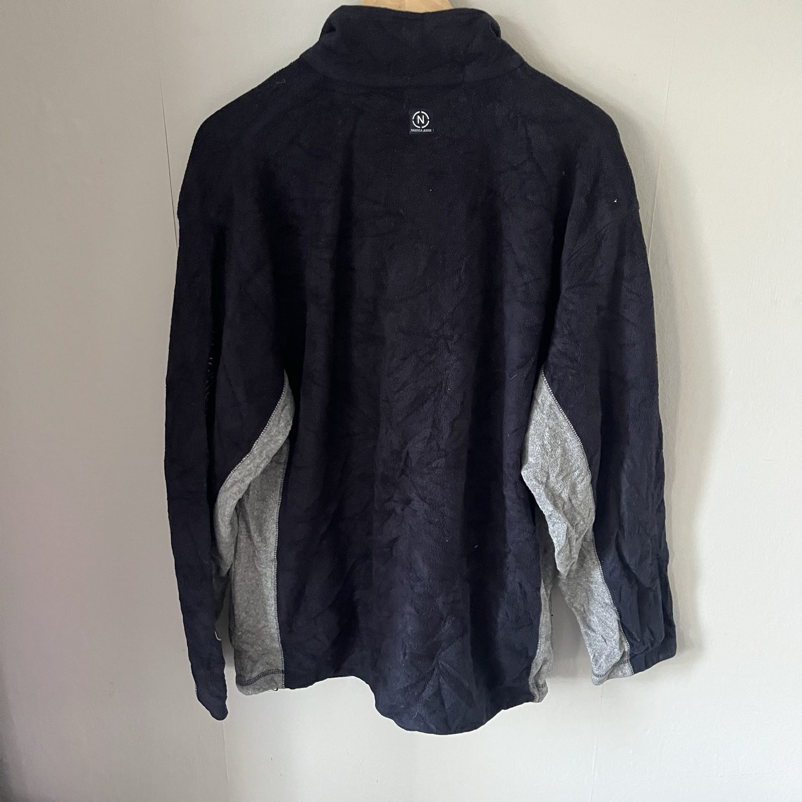 Nautica Men's Navy & Grey Fleece Zip Neck Small image 3