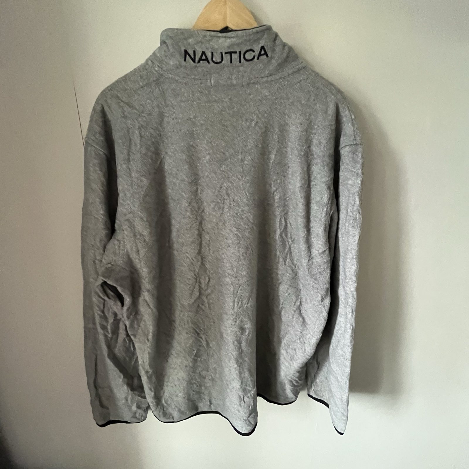 Nautica Men's Grey & Black Half-Zip Polar Fleece XL image 3